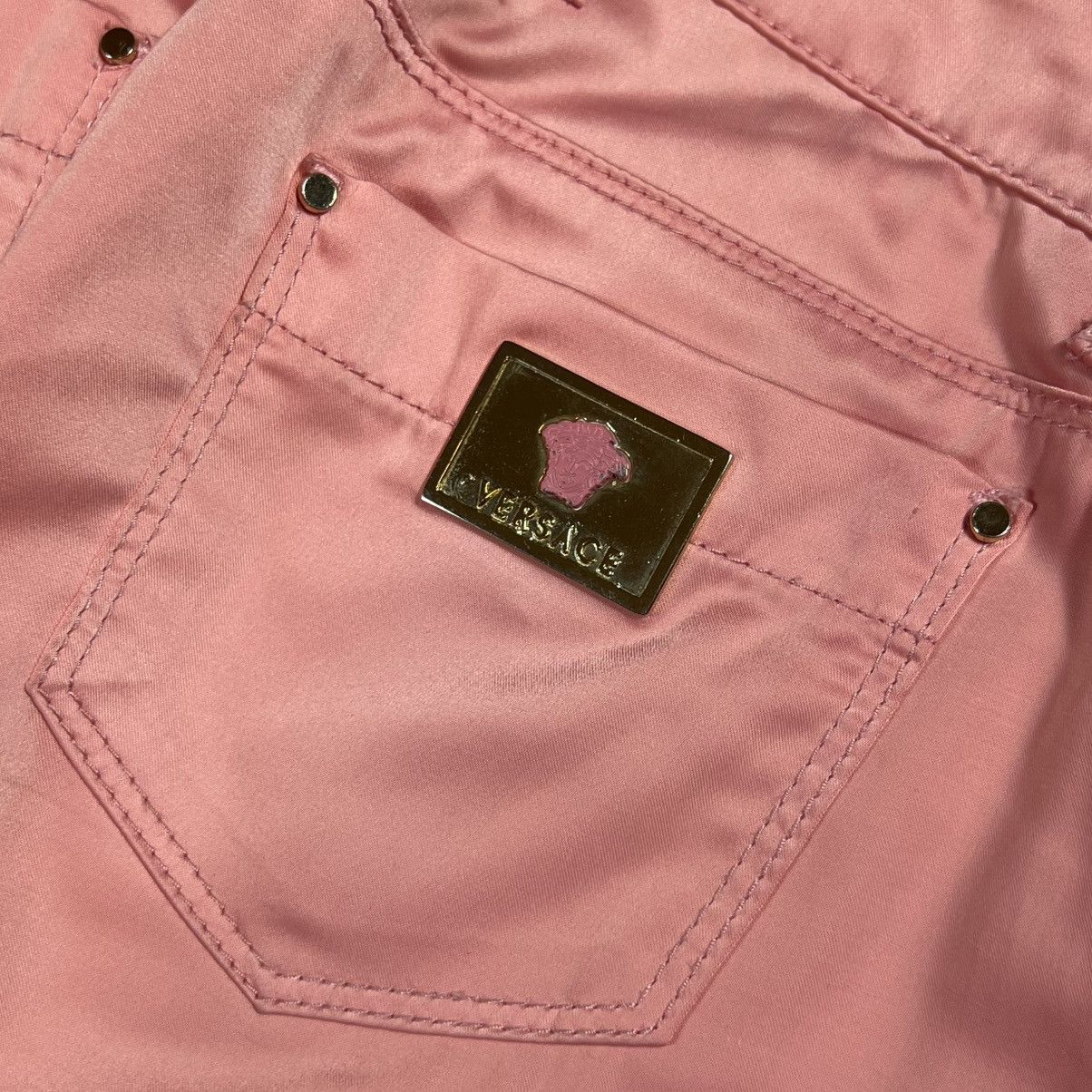 Versace Vintage Y2K Versace Luxury Casual Medusa Logo Pants Size 26" / US 2 / IT 38 - 5 Thumbnail
