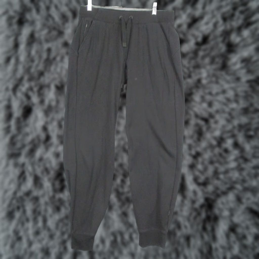 Athleta Athleta Triumph Jogger Pants MT Tall Womens Black Fleece Gym Yoga Tapered Pockets Elastic Waist Size 32" / US 10 / IT 46 - 1 Thumbnail