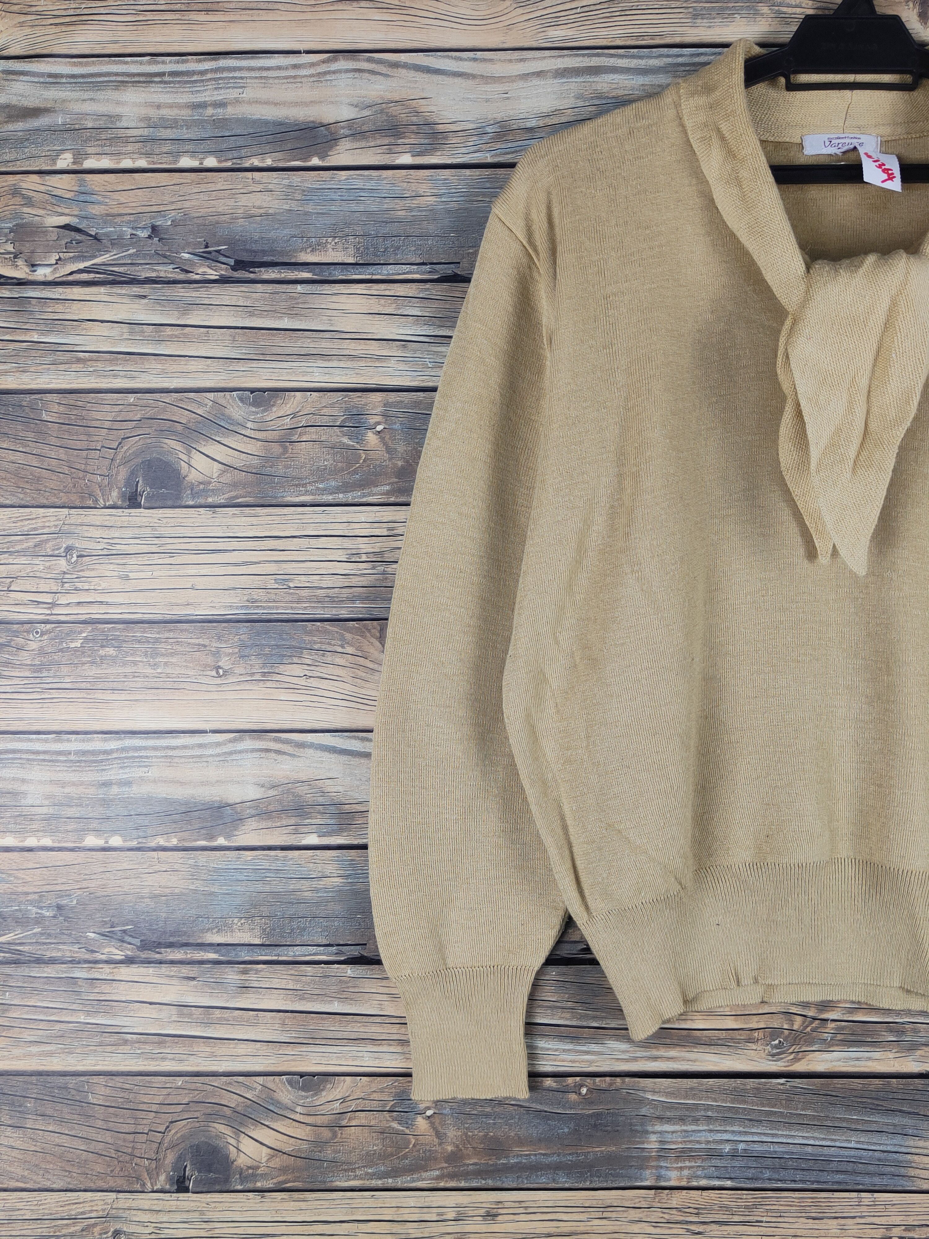 Vareuse Mustard Knitwear Crop Tops #W1364