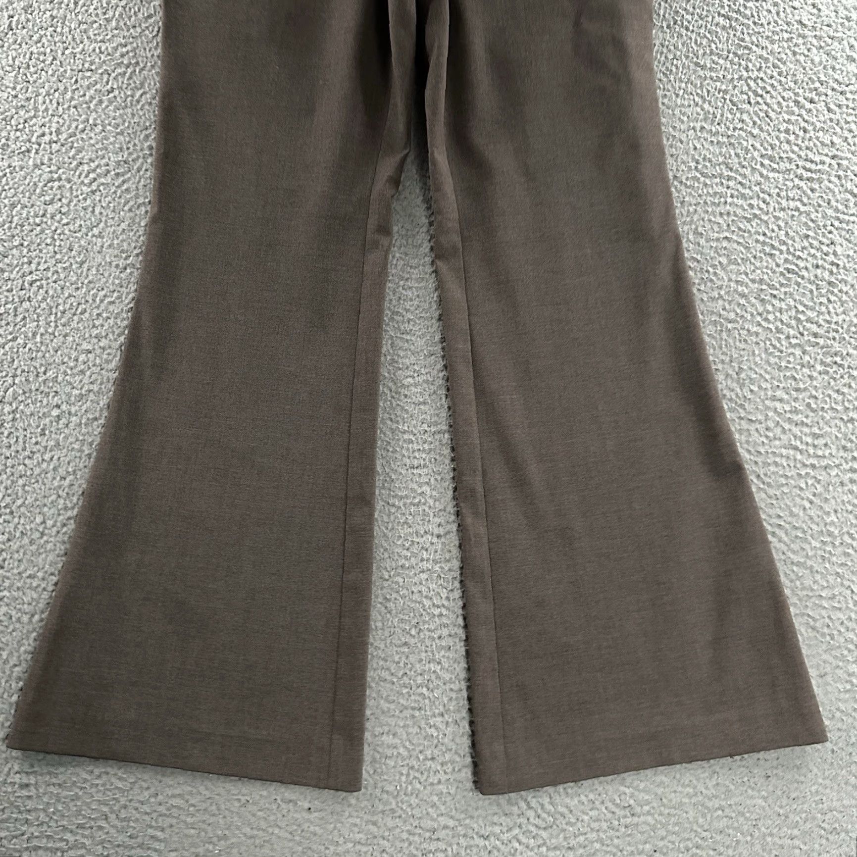 Ann Taylor Ann Taylor Womens Pants Brown 8P Petites Flared Career Work Polyester Blend Size 24" / US 00 / IT 34 - 3 Thumbnail