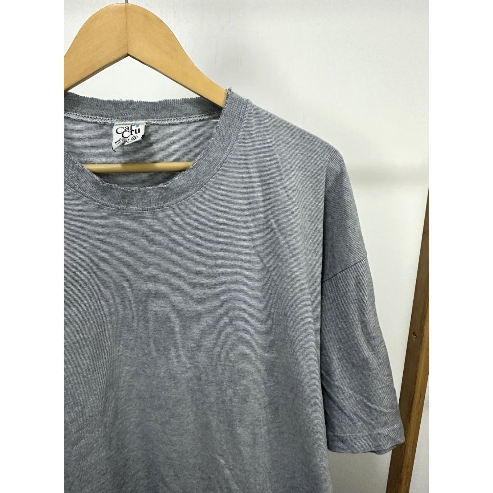 Thrasher VTG 90s Cal Cru Striped T-Shirt XL BLUE Men Short Sleeve Distressed Thrashed Size XL Size US XL / EU 56 / 4 - 5 Thumbnail