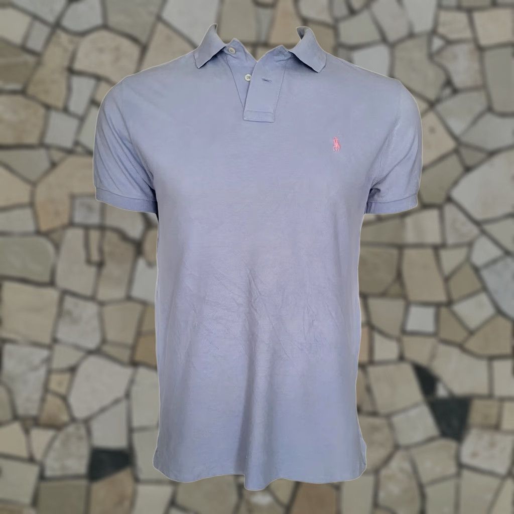 Polo Ralph Lauren Polo by Ralph Lauren Polo Shirt Light Blue M Custom Fit 100% Cotton Polo Shirt Men Size US M / EU 48-50 / 2 - 1 Thumbnail