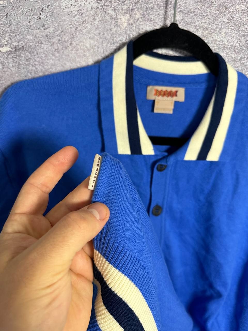 Baracuta × Vintage Vintage Baracuta Knit Polo Shirt Medium Blue Italy Size US M / EU 48-50 / 2 - 11 Thumbnail