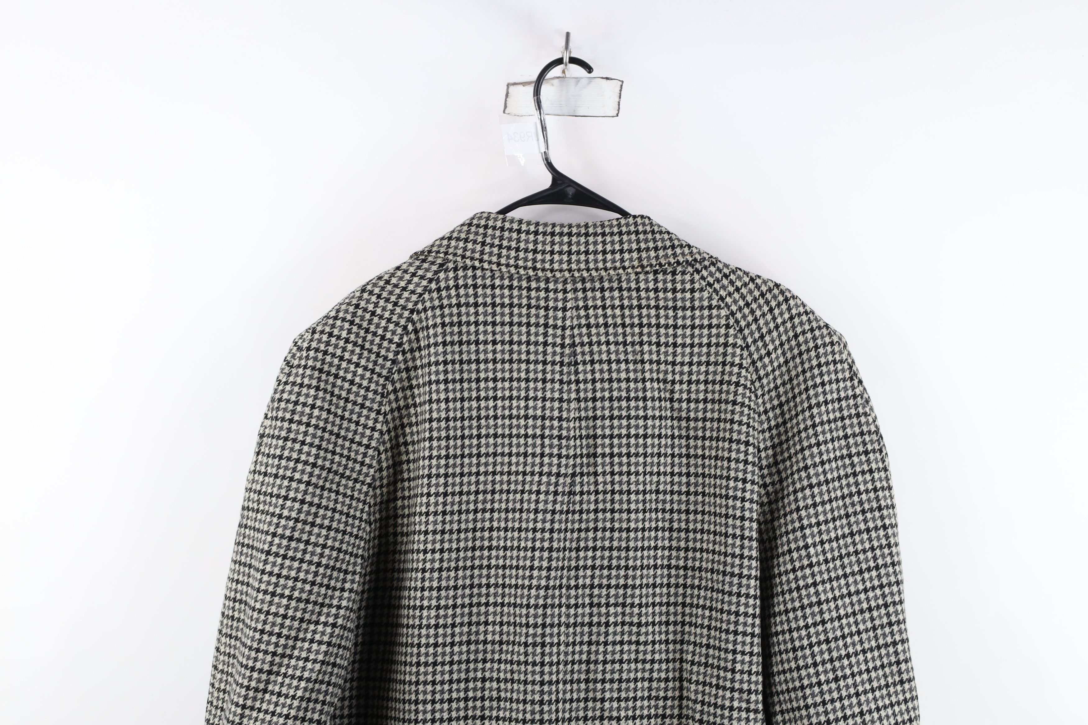 Vintage Vintage 50s Rockabilly Wool Houndstooth Overcoat Jacket USA Size US XL / EU 56 / 4 - 13 Thumbnail