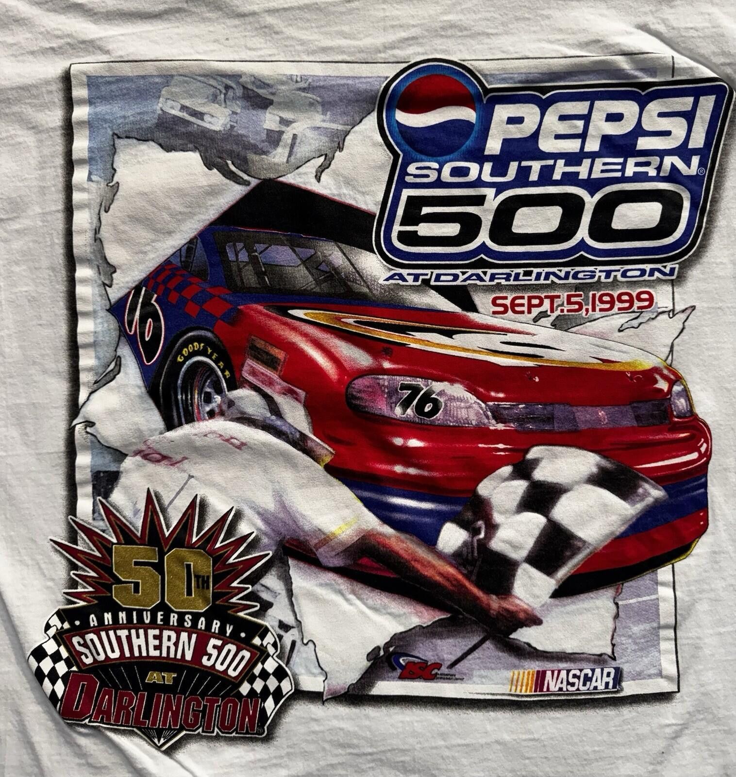 NASCAR Vintage 90s NASCAR 1999 Pepsi South 500 Darlington Shirt New Size US L / EU 52-54 / 3 - 3 Thumbnail