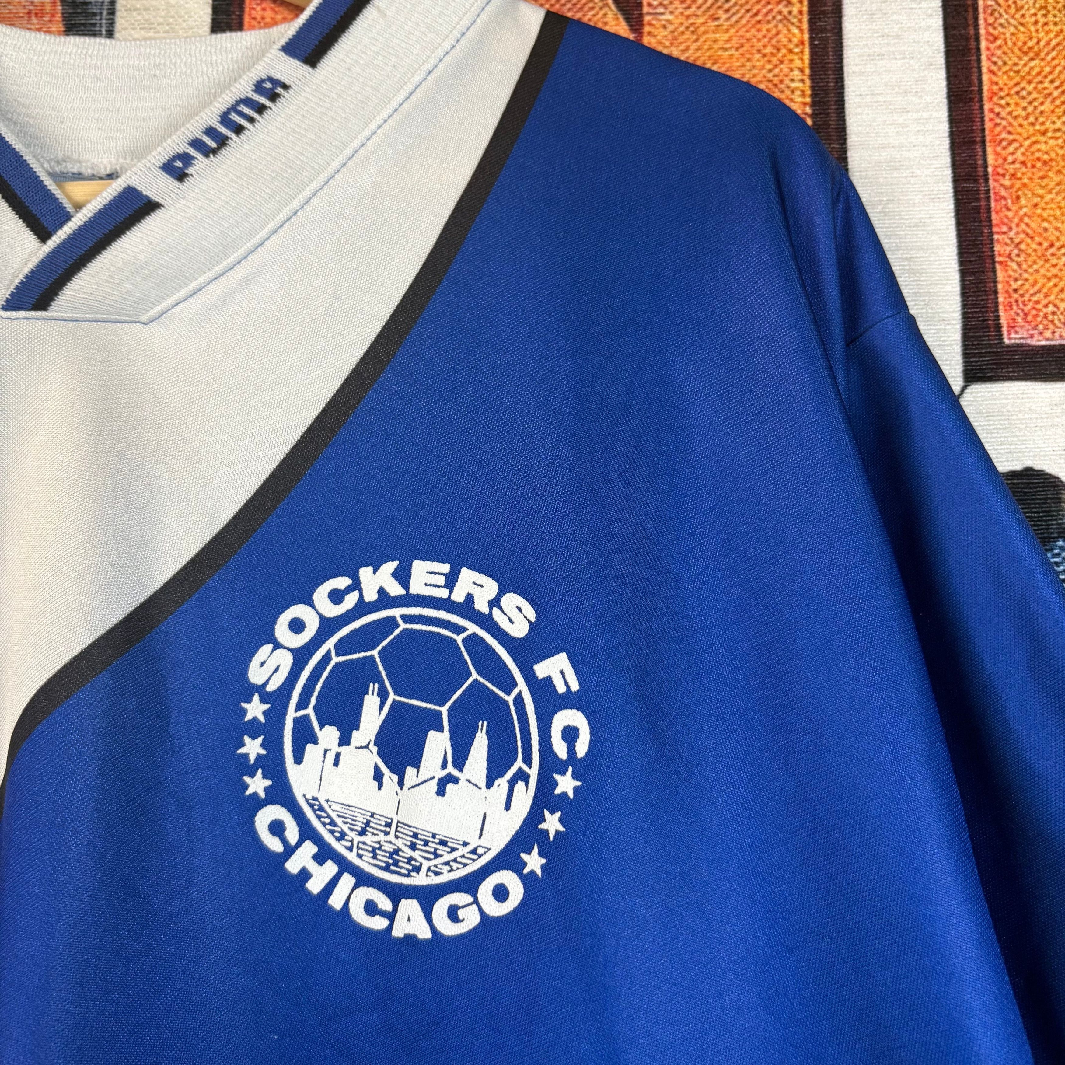 Puma Vintage 90s Puma Chicago Sockers FC Soccer Jersey Size Large Size US L / EU 52-54 / 3 - 3 Thumbnail