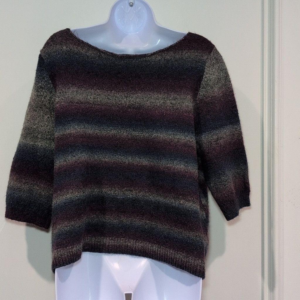 NBDN Nobrandedon Lane Bryant Striped Women's Sweater size Large Size L / US 10 / IT 46 - 2 Thumbnail