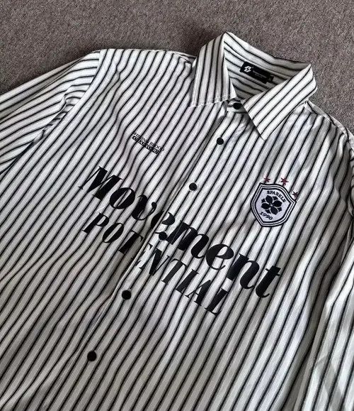 Japanese Brand Yoshiko x Fuji Blokecore retro movement striped shirt Size US XL / EU 56 / 4 - 5 Thumbnail