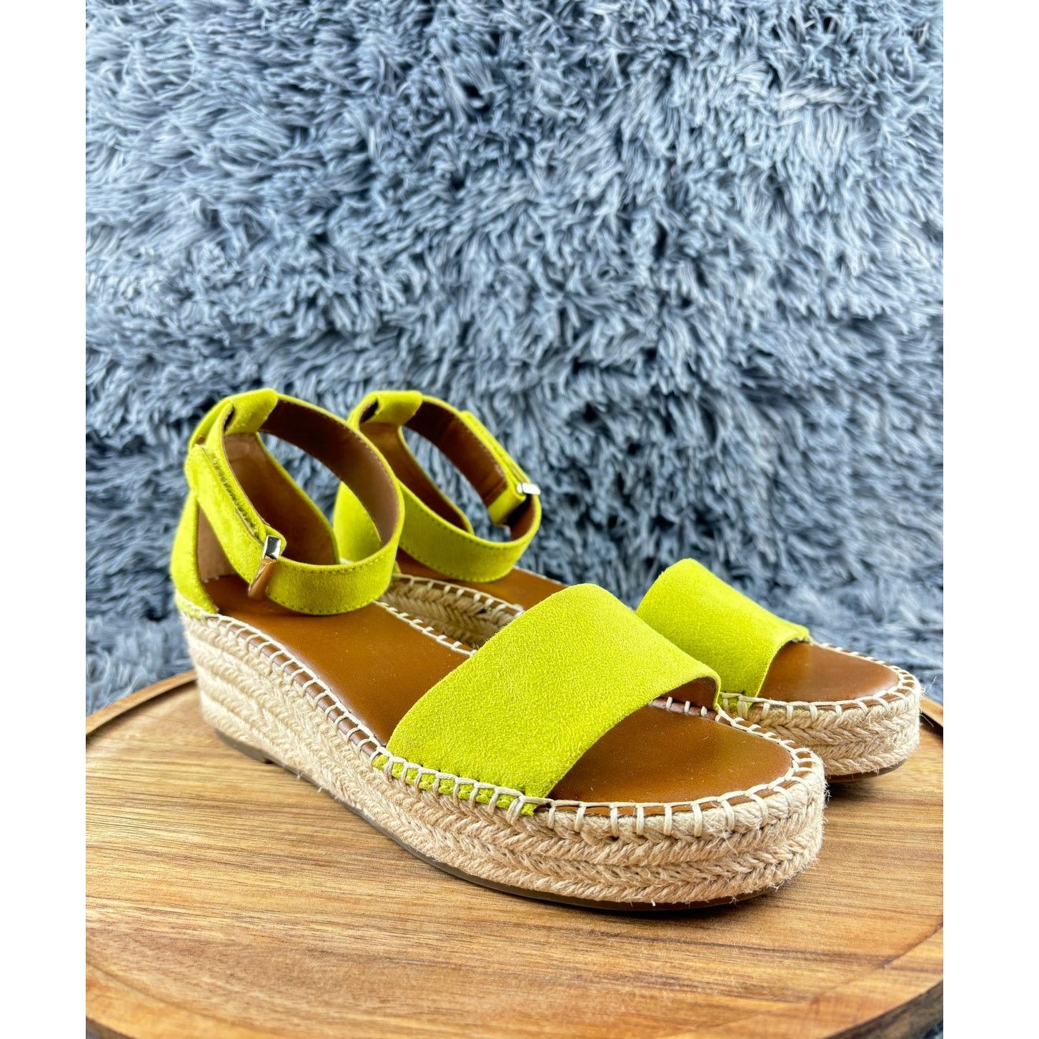 Franco Sarto Franco Sarto Pela Espadrille Platform Suede Lime Size US 7.5 / IT 37.5 - 1 Thumbnail
