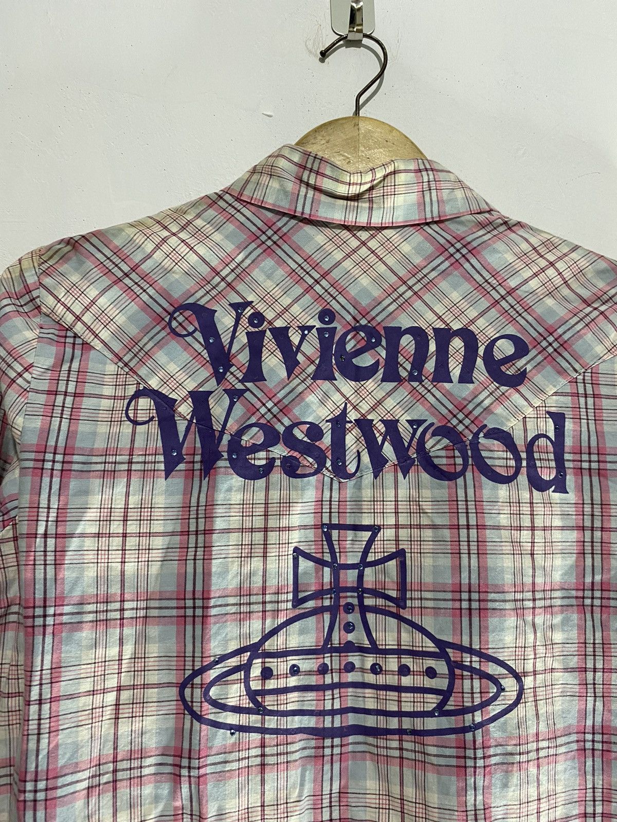 Designer × Vintage Bootleg vivienne westwood print tartan button shirt Size US M / EU 48-50 / 2 - 3 Thumbnail