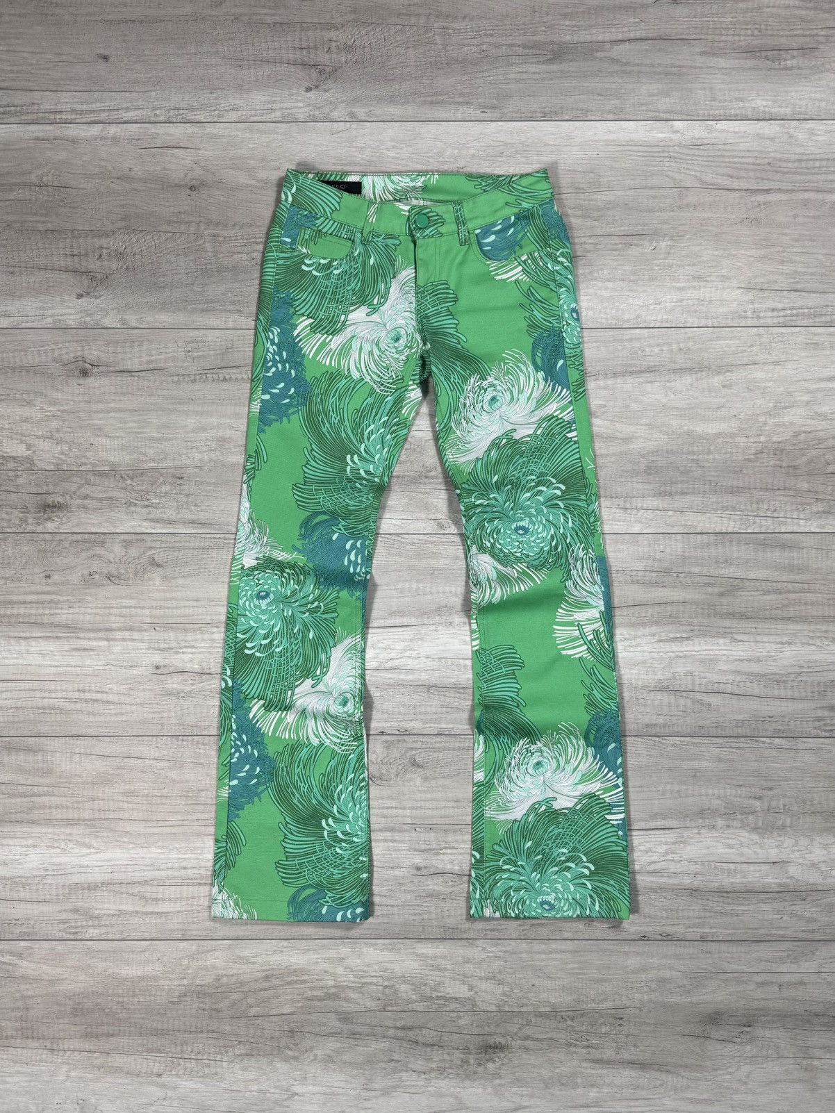 Gucci Gucci Green Floral Print Cotton Holiday Jeans Size 36 Rare Size 36" / US 14 / IT 50 - 1 Thumbnail