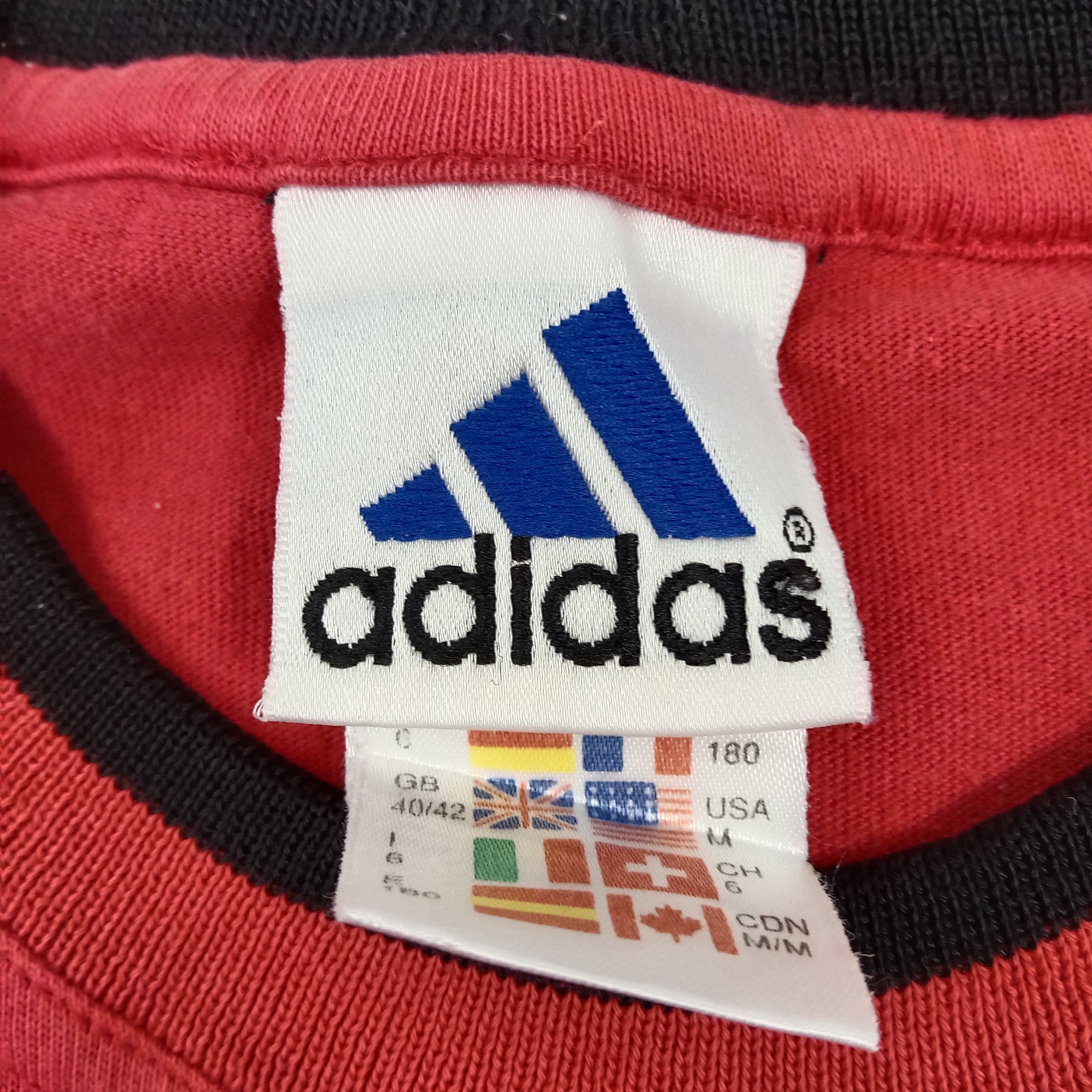 Adidas × Vintage Adidas AC Milan Football Club Sport Style Tshirt Size US XL / EU 56 / 4 - 3 Thumbnail