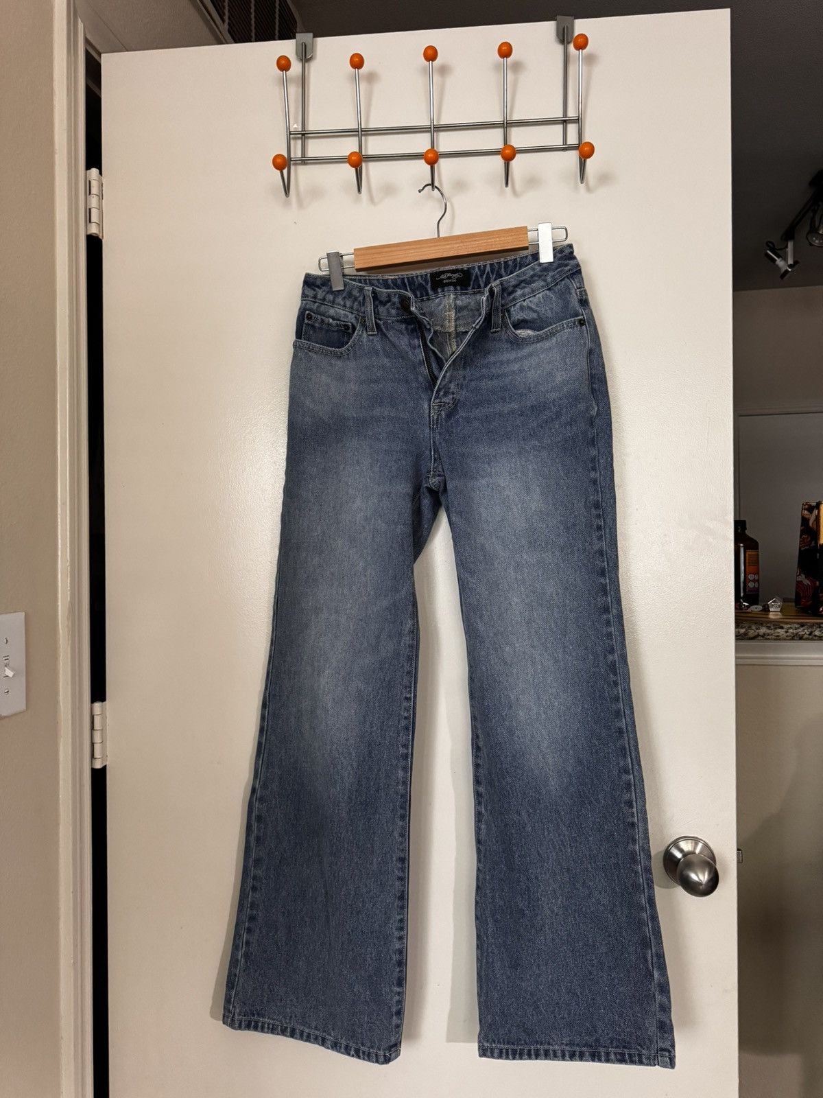 Ed Hardy ED HARDY Y2K VINTAGE WOMENS BLUE JEANS Size 26" / US 2 / IT 38 - 3 Thumbnail