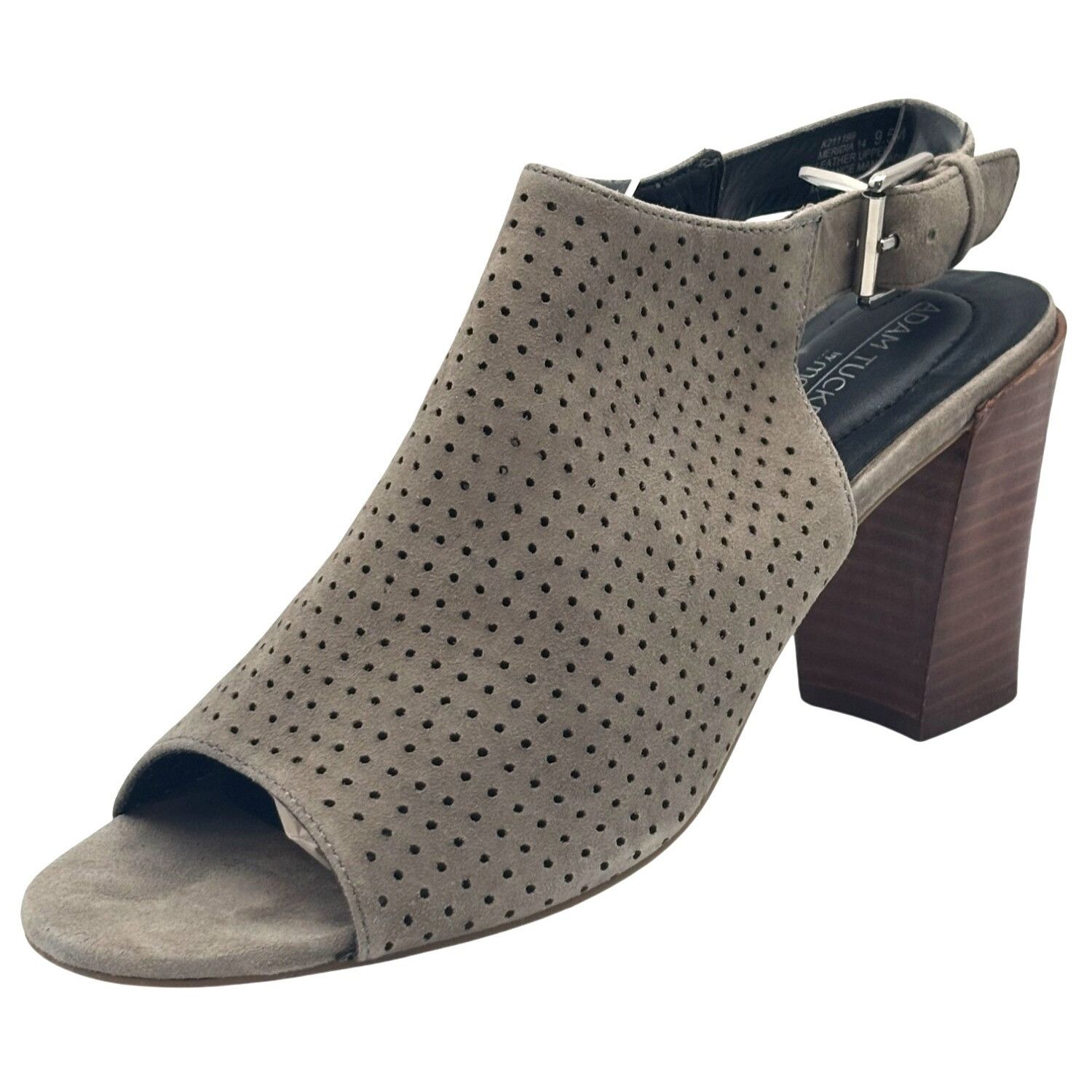 Other Adam Tucker Meridia Perforated Suede Sandal, 9.5, M, Taupe Size US 9.5 / IT 39.5 - 1 Thumbnail
