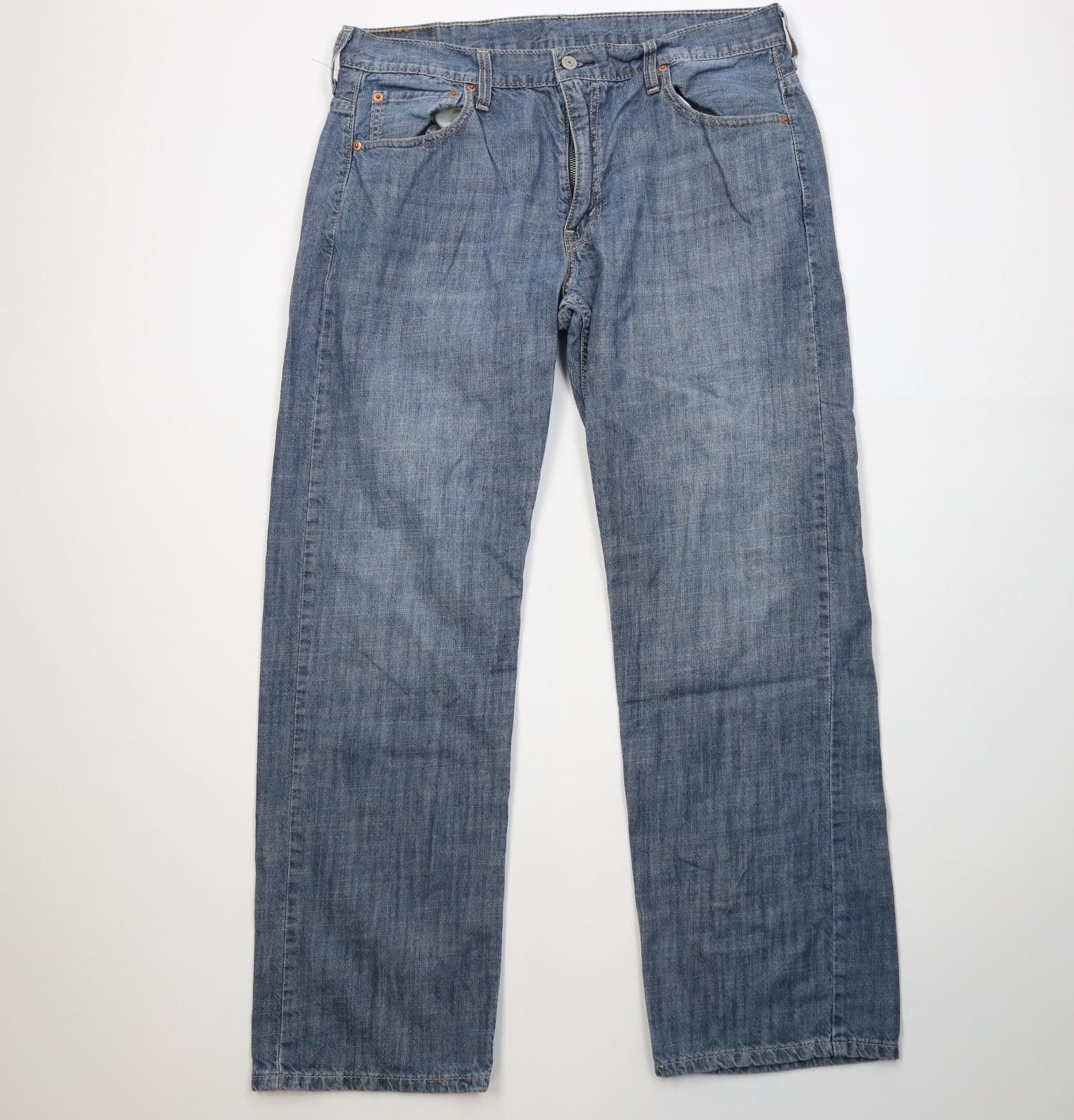 Levi's Vintage Y2K Levis 569 Chambray Loose Straight Wide Leg Jeans Size US 34 / EU 50 - 1 Thumbnail