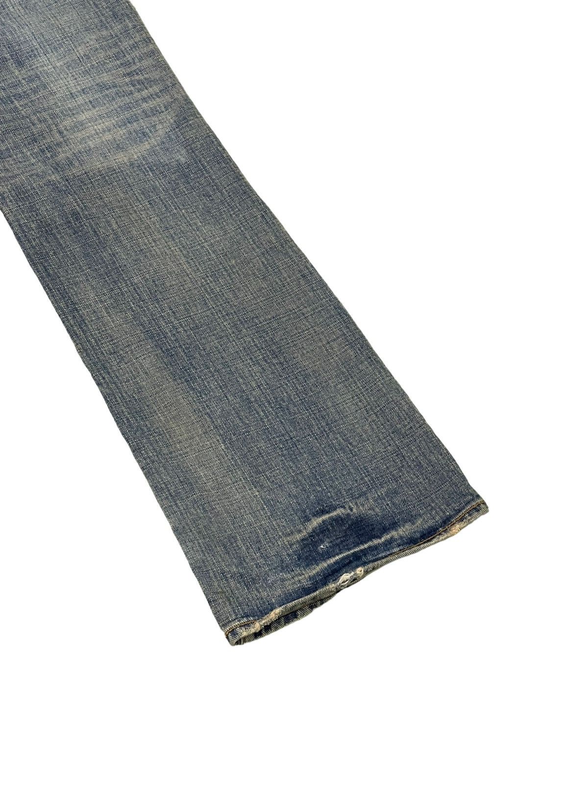 Japanese Brand Flare Jeans GL Heart Faded Distress Boot Cut 7🟦8 Size US 31 - 14 Thumbnail