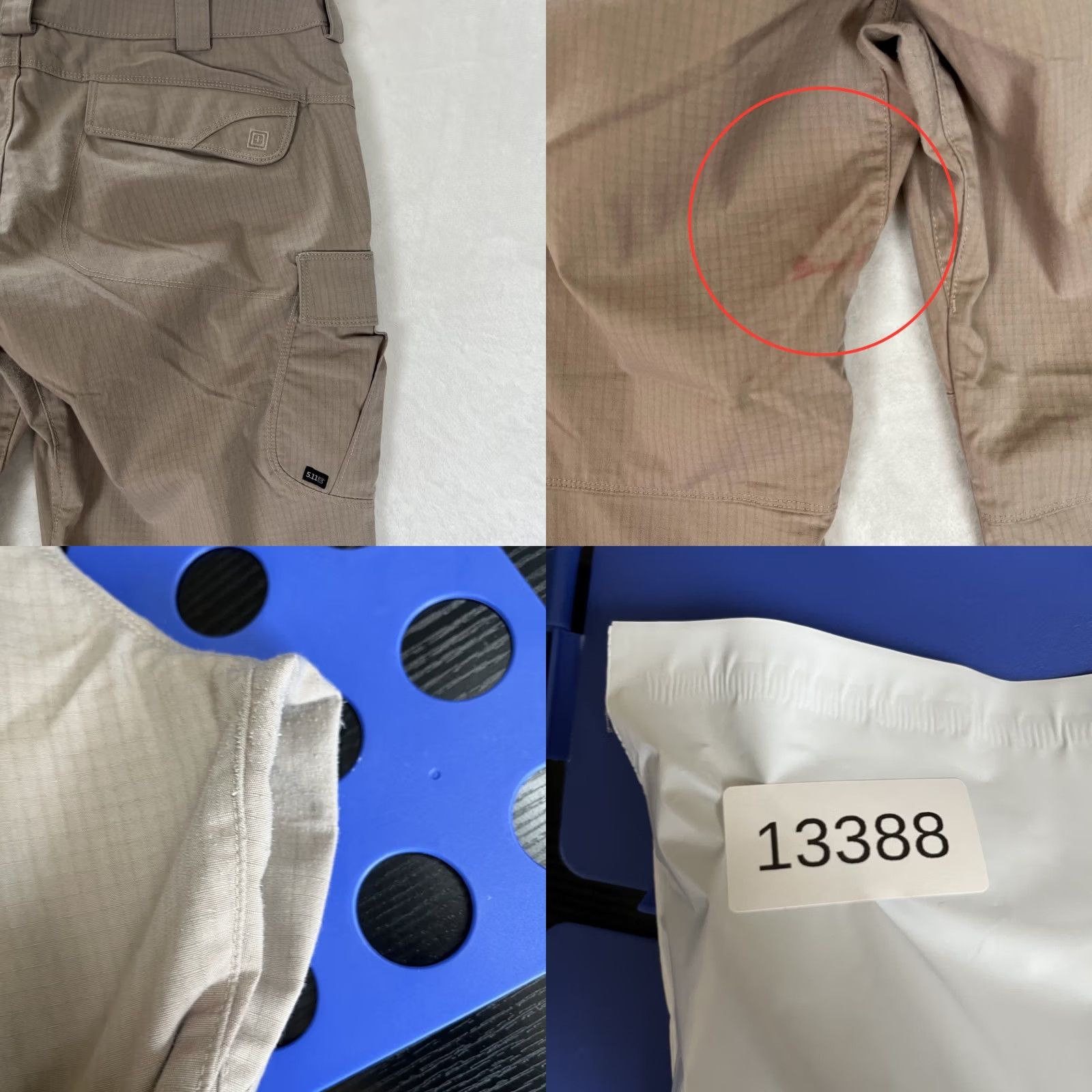 Vintage 5.11 Tactical Women's Cargo Pants 16 Khaki Straight Leg Workwear Ripstop Size 38" / US 16 / IT 52 - 8 Thumbnail
