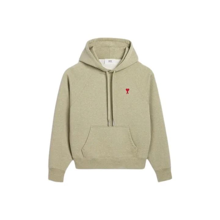 AMI AMIPARIS Cotton Long Sleeve Hoodie with Heart Embroidery 0079 Size US XXL / EU 58 / 5 - 1 Thumbnail