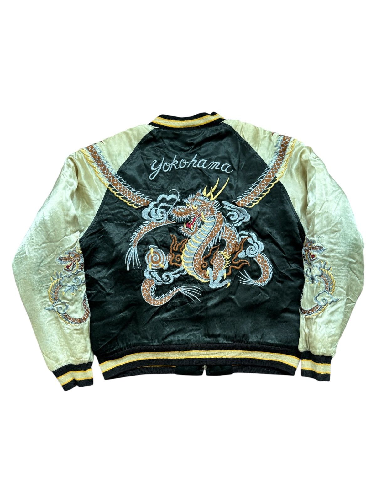 VERY RARE VINTAGE JACKET SOUVENIR SUKAJAN HOUSTON DRAGON