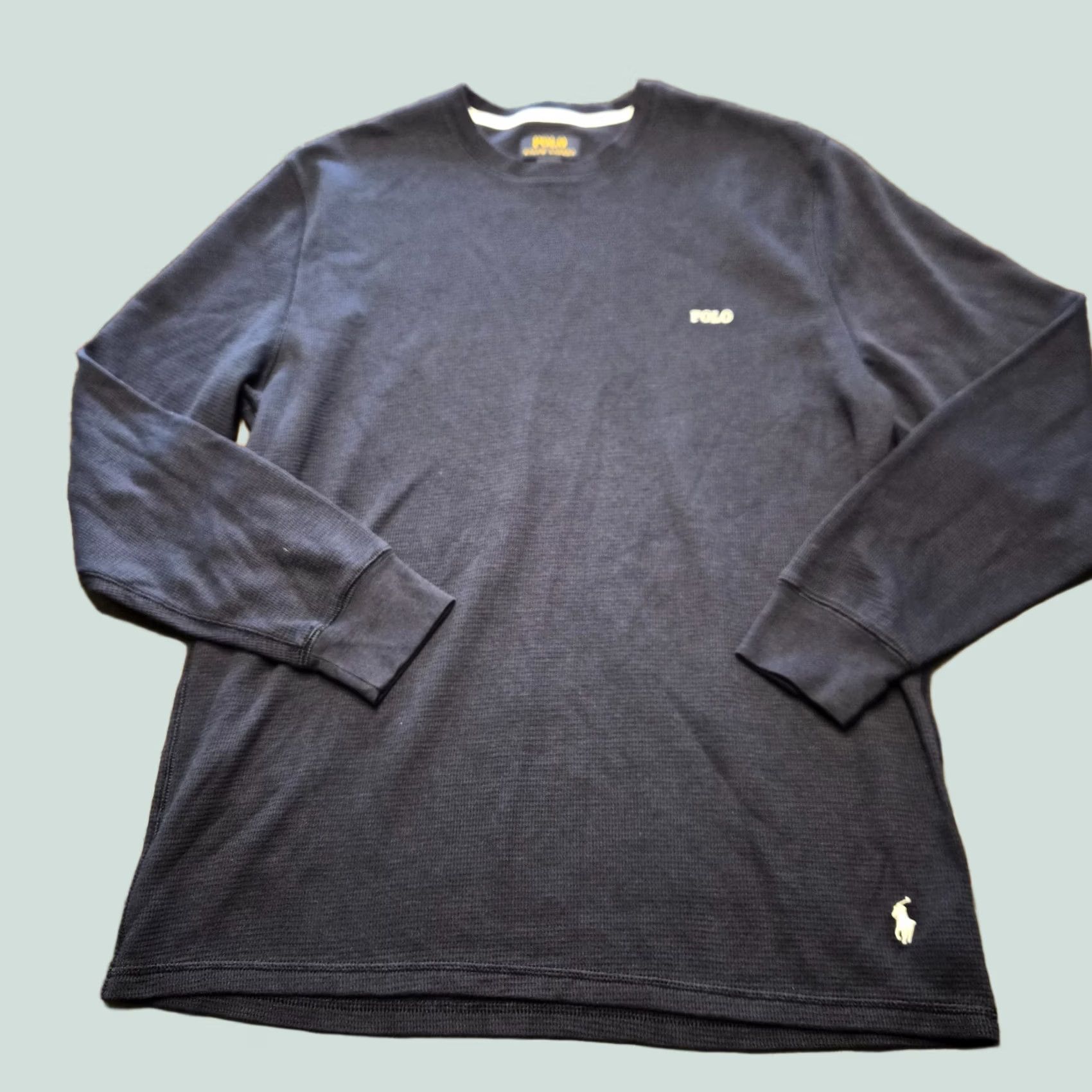 Polo Ralph Lauren Polo Ralph Lauren Pajama Top Mens XL Blue Thermal Waffle Long Sleeve G189 Size US XL / EU 56 / 4 - 1 Thumbnail