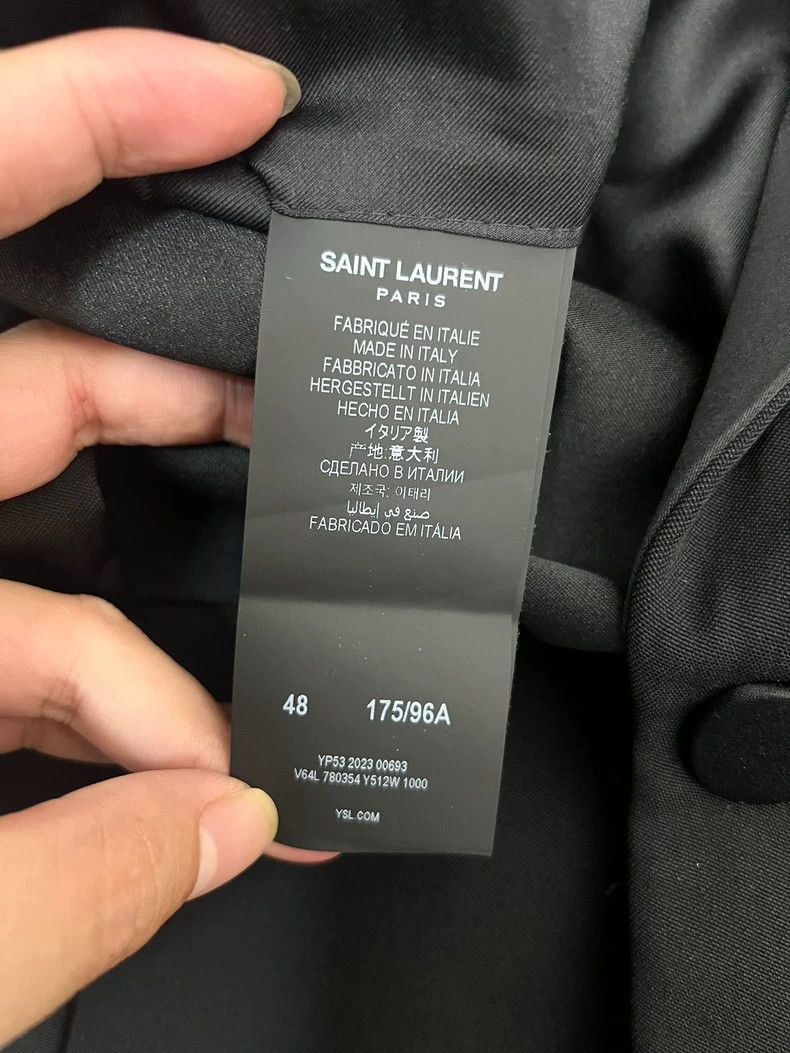 Saint Laurent Paris Saint Laurent Paris 24 Spring/Summer Show Wool Smoking Sui Size 48R - 5 Thumbnail