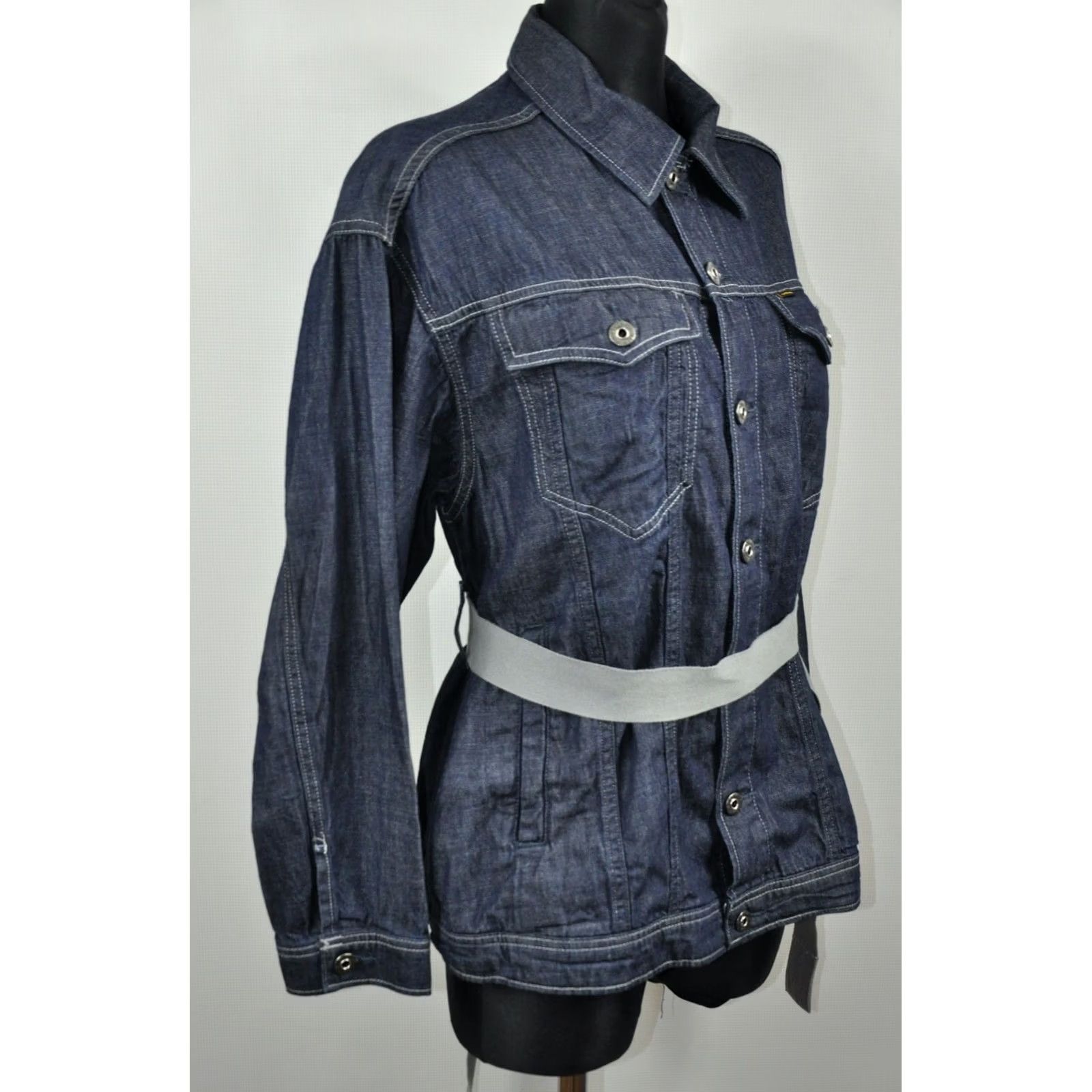 G-Star G-Star 3301 Real Boyfriend JKT WMN Denim Jacket S Blue 100% Cotton NS New Womens Jacket Size S / US 4 / IT 40 - 4 Thumbnail