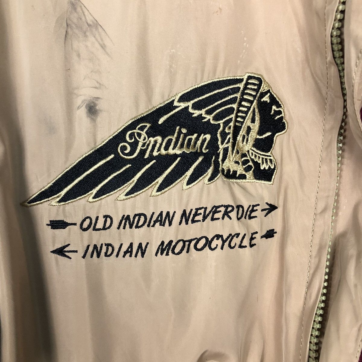 Indian Motorcycle 🔥Vintage Indian Motorcycle Bomber Jacket Big Logo Size US L / EU 52-54 / 3 - 17 Thumbnail