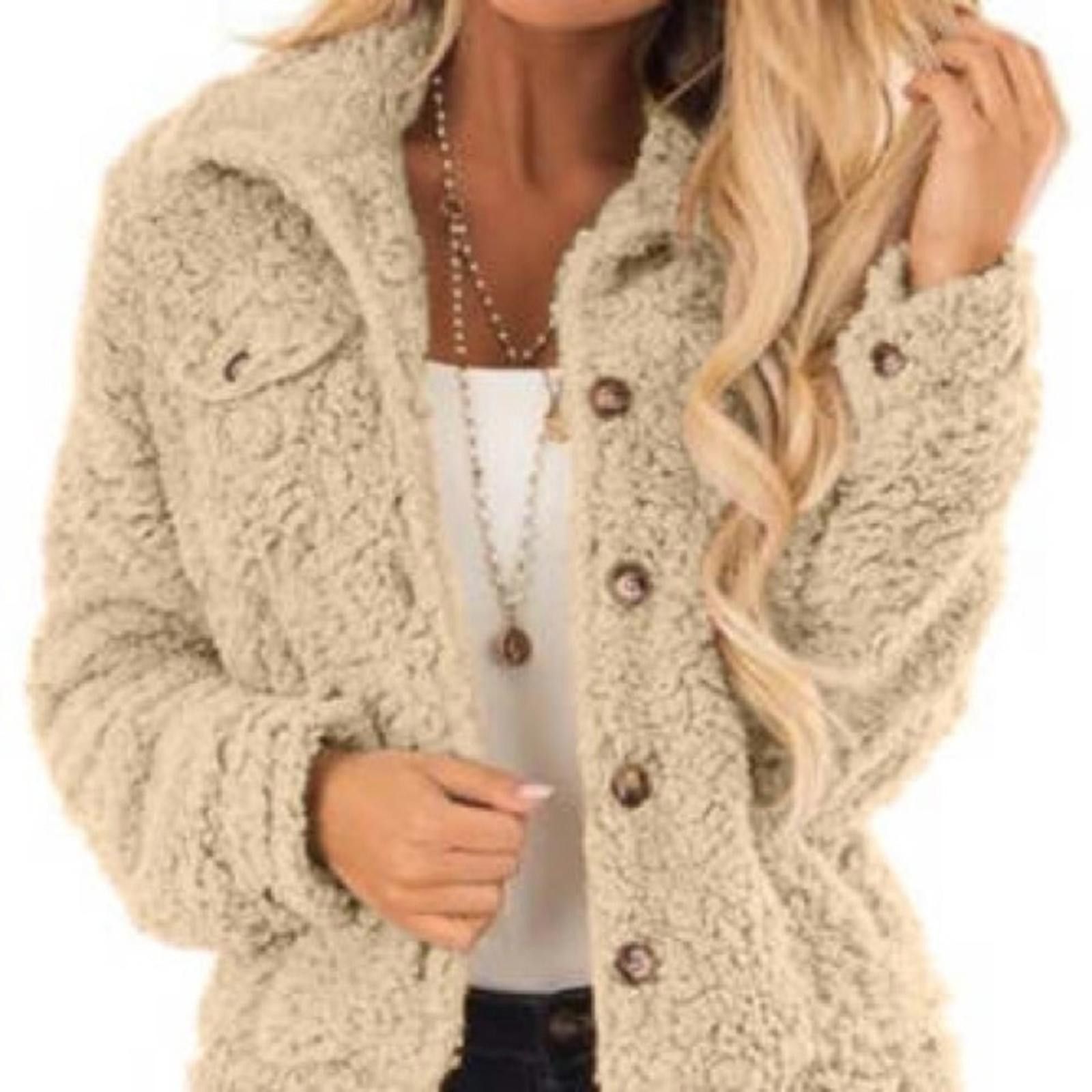 Designer Sherpa Jacket White NWT Size M / US 6-8 / IT 42-44 - 6 Thumbnail