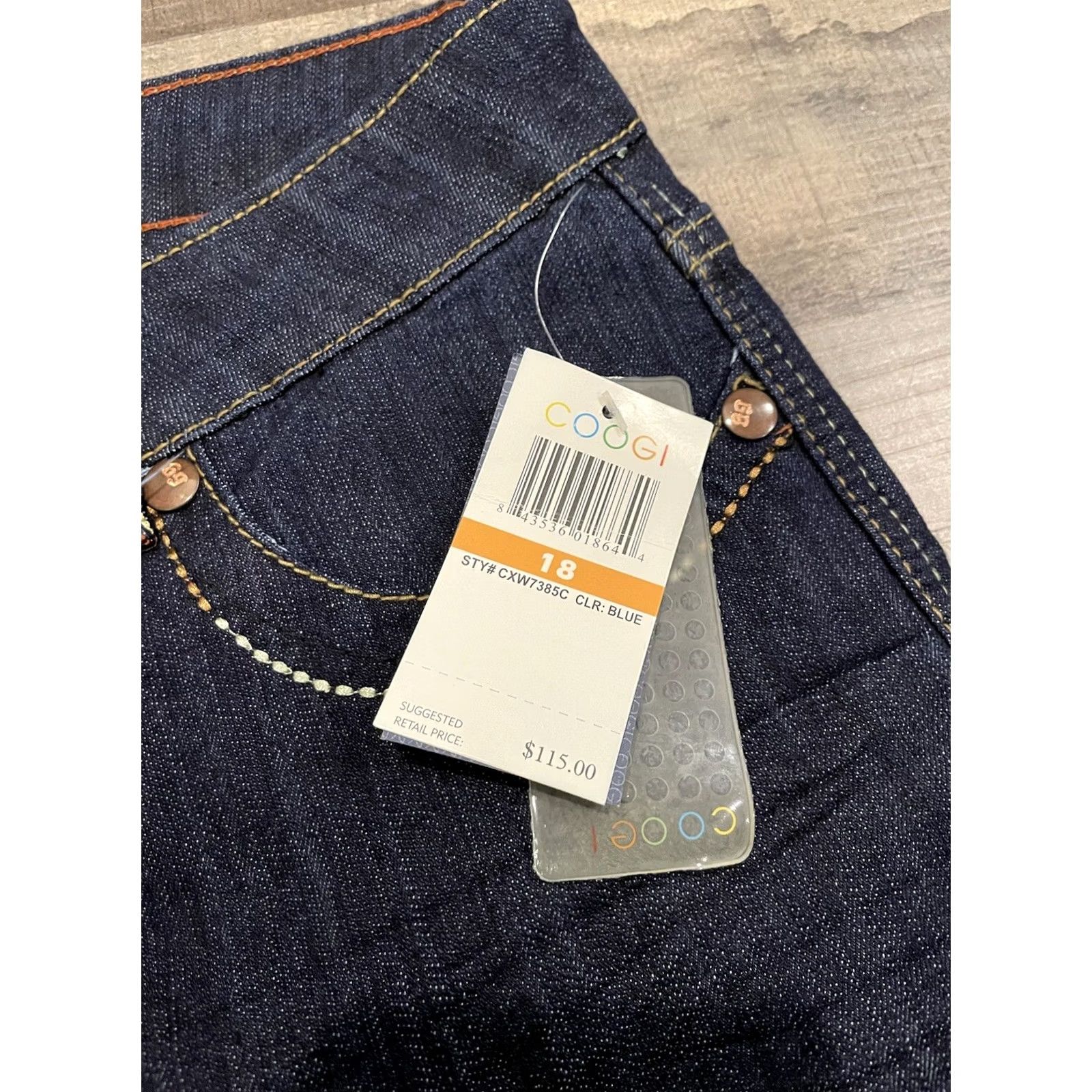 Coogi COOGI Jeans Skinny Hip Hop Embroidered Rainbow Colorful Spellout NWT Size 18 Women Blue 32x20 F200 Size 40" / US 18 - 6 Thumbnail