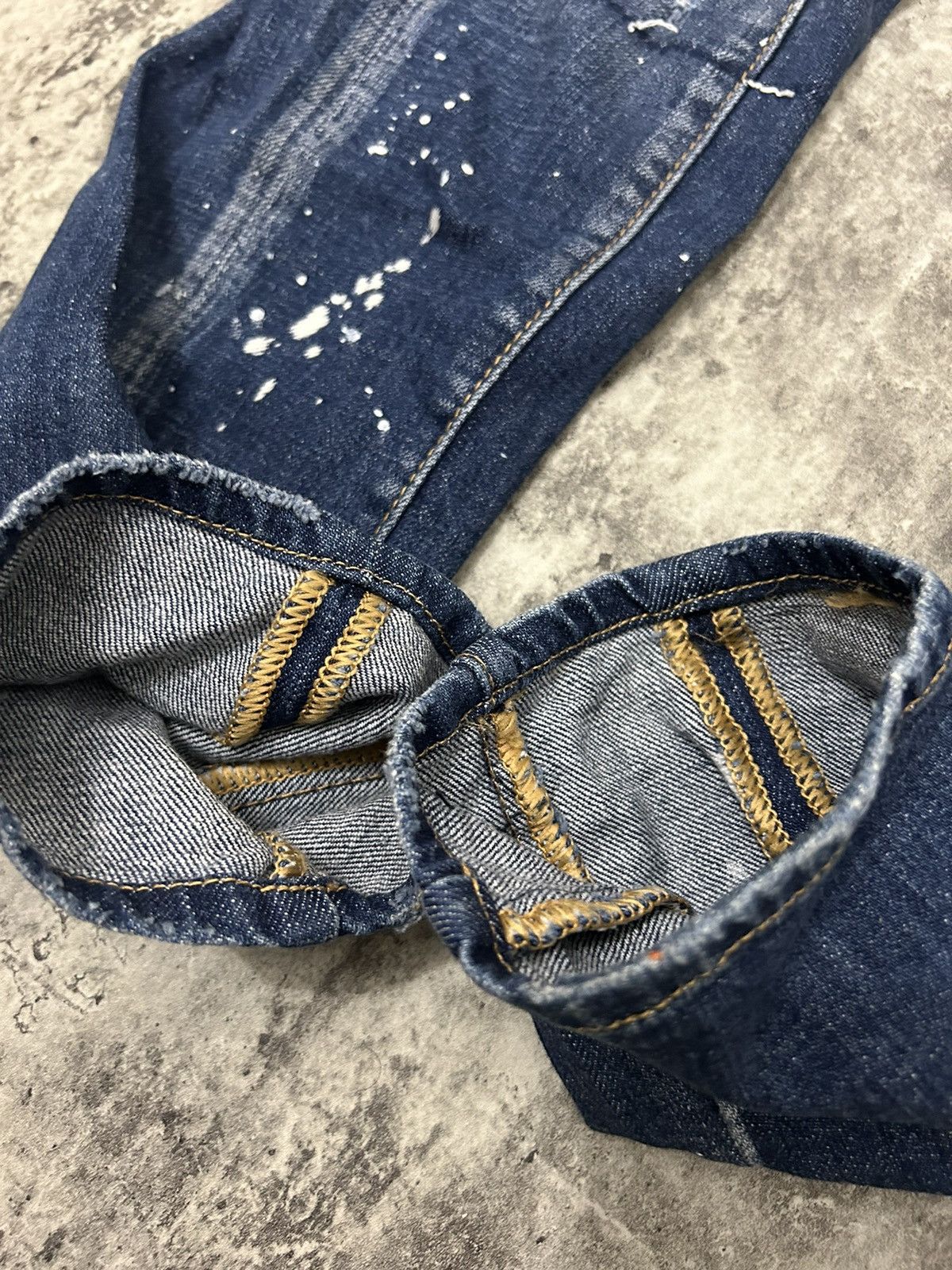 Designer × Dsquared2 Ds Quared 2 Paint Acid Wash Distressed Jeans Size US 29 - 10 Thumbnail