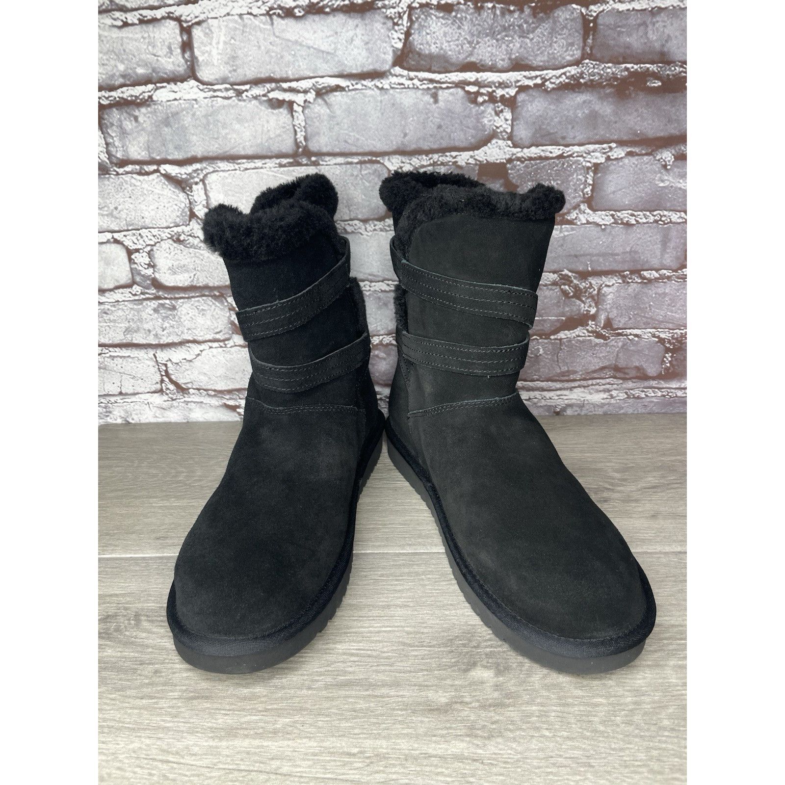 Ugg Koolaburra UGG Delene Black Suede Boots Buckle Boots Women’s Size US 10 / IT 40 - 19 Thumbnail