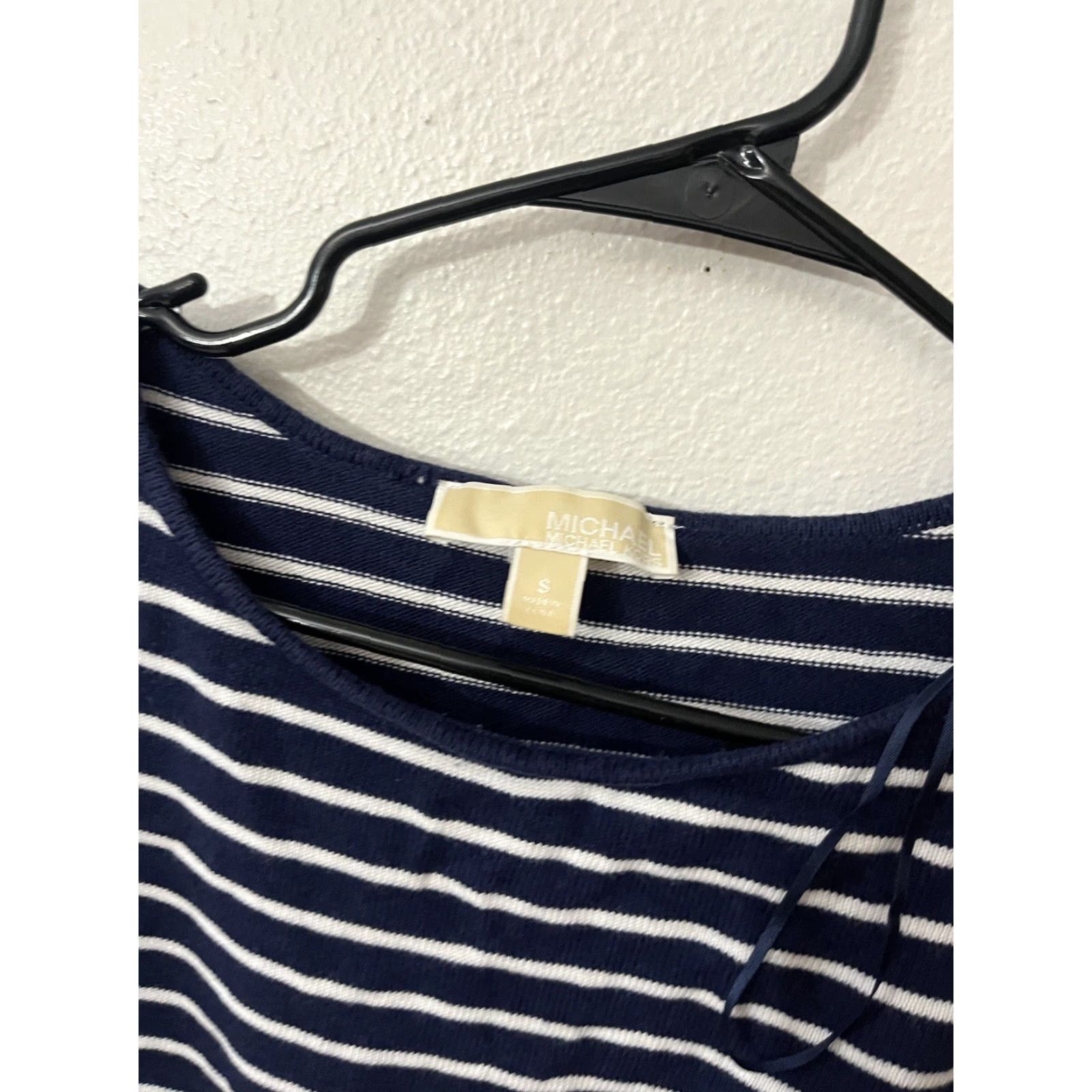 Michael Kors Michael Kors Womens Small Striped Sweater Zip Neck Blue Black White Size S / US 4 / IT 40 - 3 Thumbnail