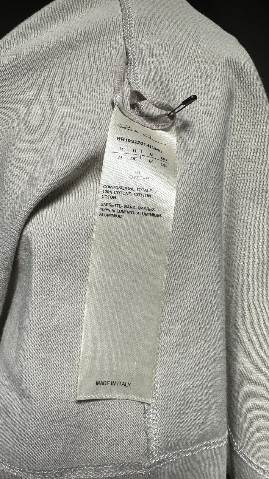 Rick Owens Rick Owens SS19 BABEL Loose rod level tee (M) Size US M / EU 48-50 / 2 - 7 Thumbnail