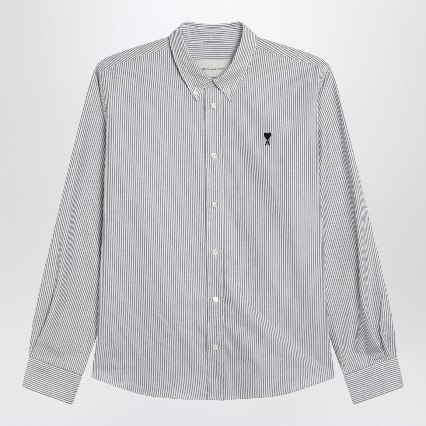 AMI Ami Paris Ami De Coeur Striped White Shirt Size US XL / EU 56 / 4 - 1 Thumbnail