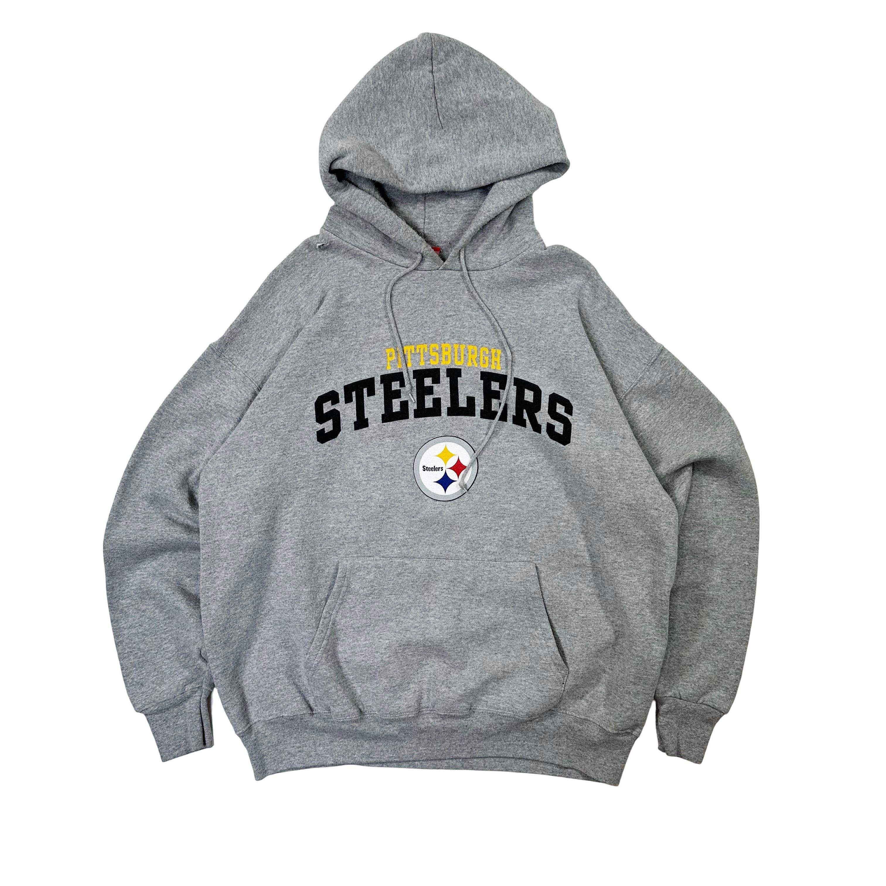 Vintage Vintage 00s Y2K Pittsburgh Steelers Spellout Graphic Hoodie Size US L / EU 52-54 / 3 - 1 Thumbnail