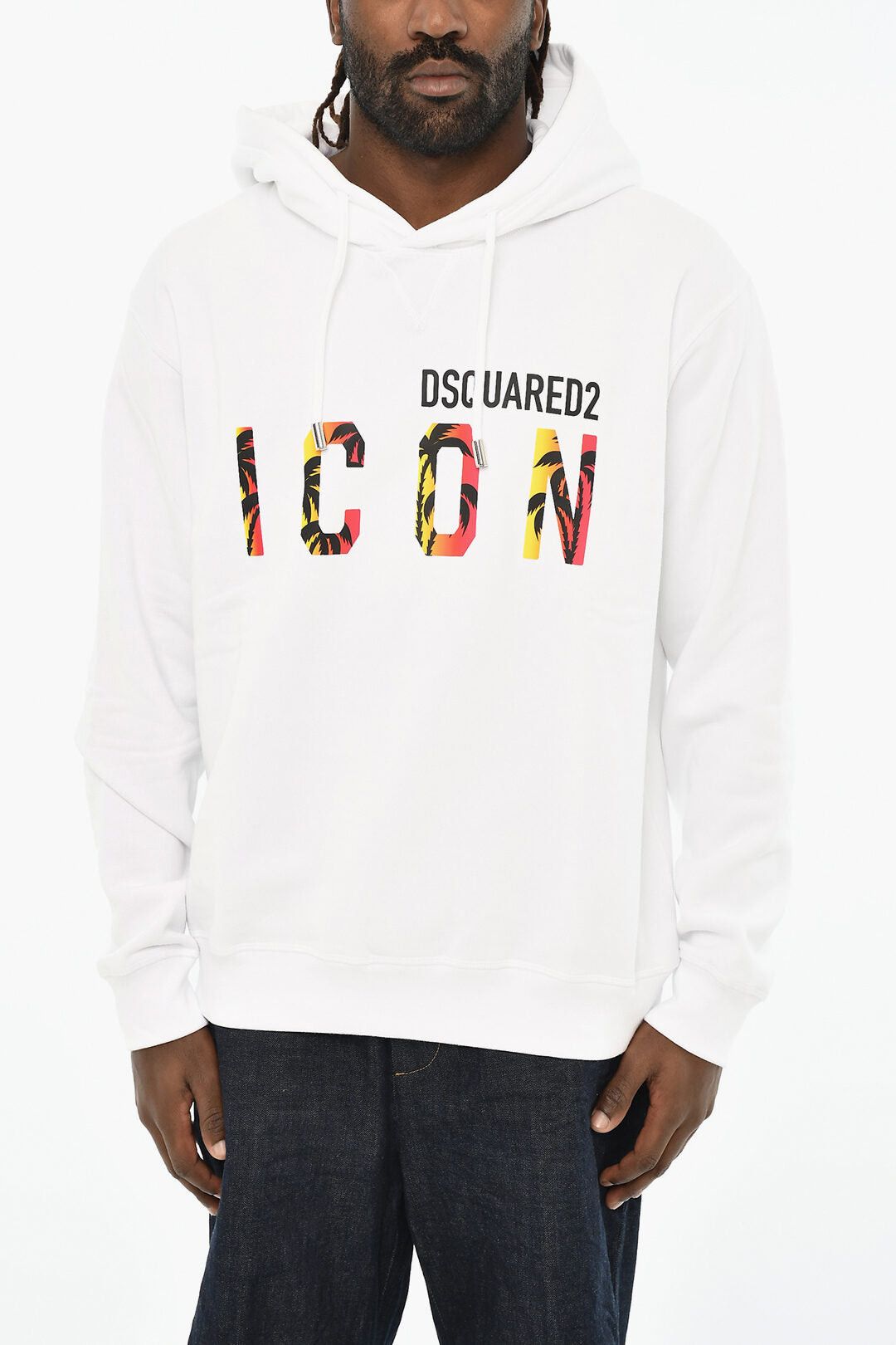 Dsquared2 ICON Cotton Fleece Sweatshirt with Front Print Size US S / EU 44-46 / 1 - 1 Thumbnail
