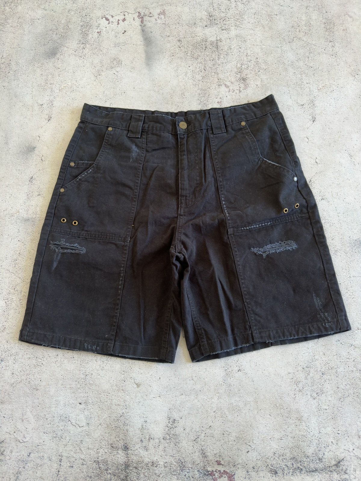 Zara Zara Black Cotton Cargo Shorts Size 31 Size US 31 - 1 Thumbnail