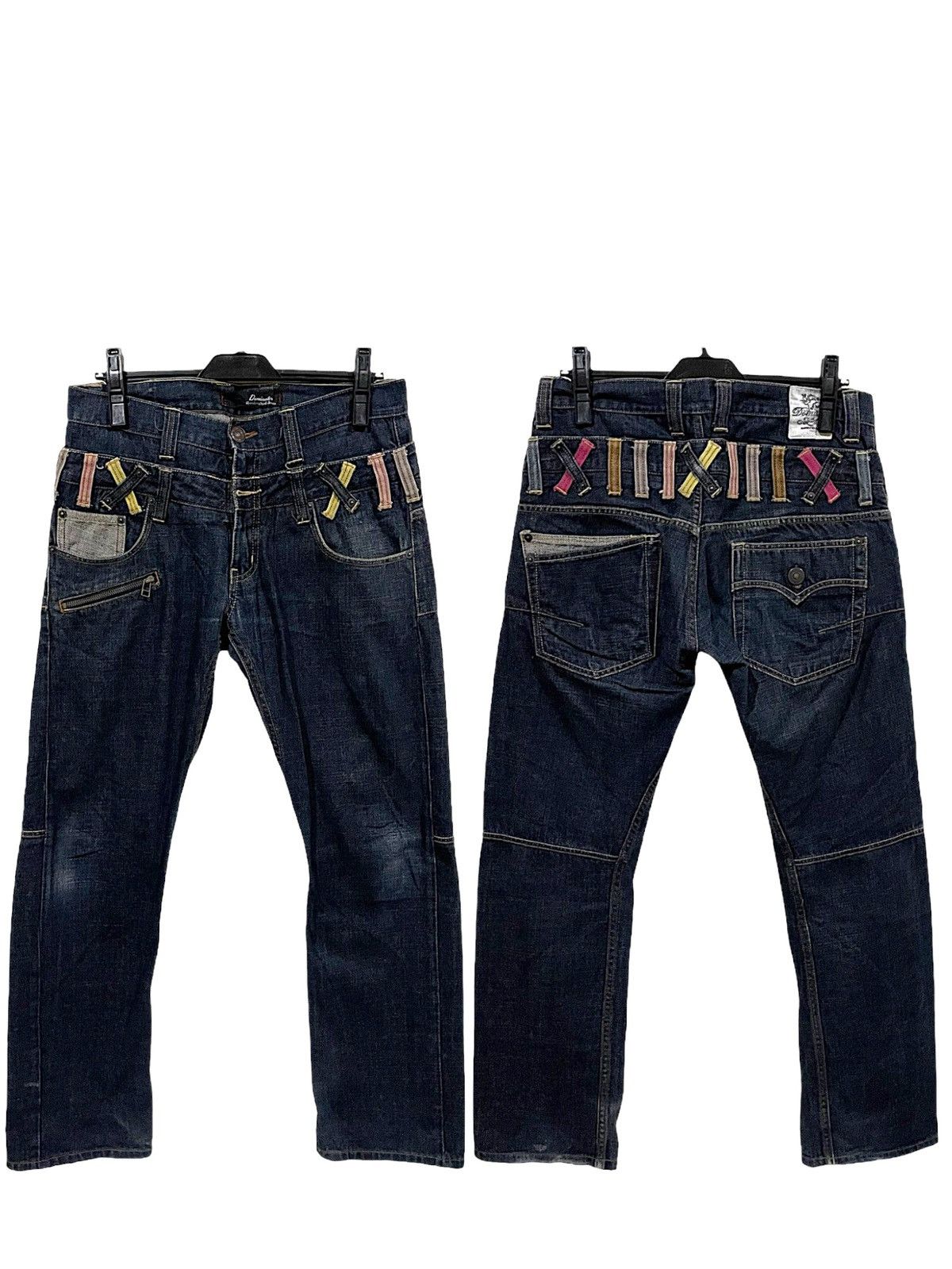 If Six Was Nine × Japanese Brand × Le Grande Bleu (L.G.B.) Japanese Shinjuku Dominate Double Waist Statement Jeans Size US 32 / EU 48 - 2 Thumbnail