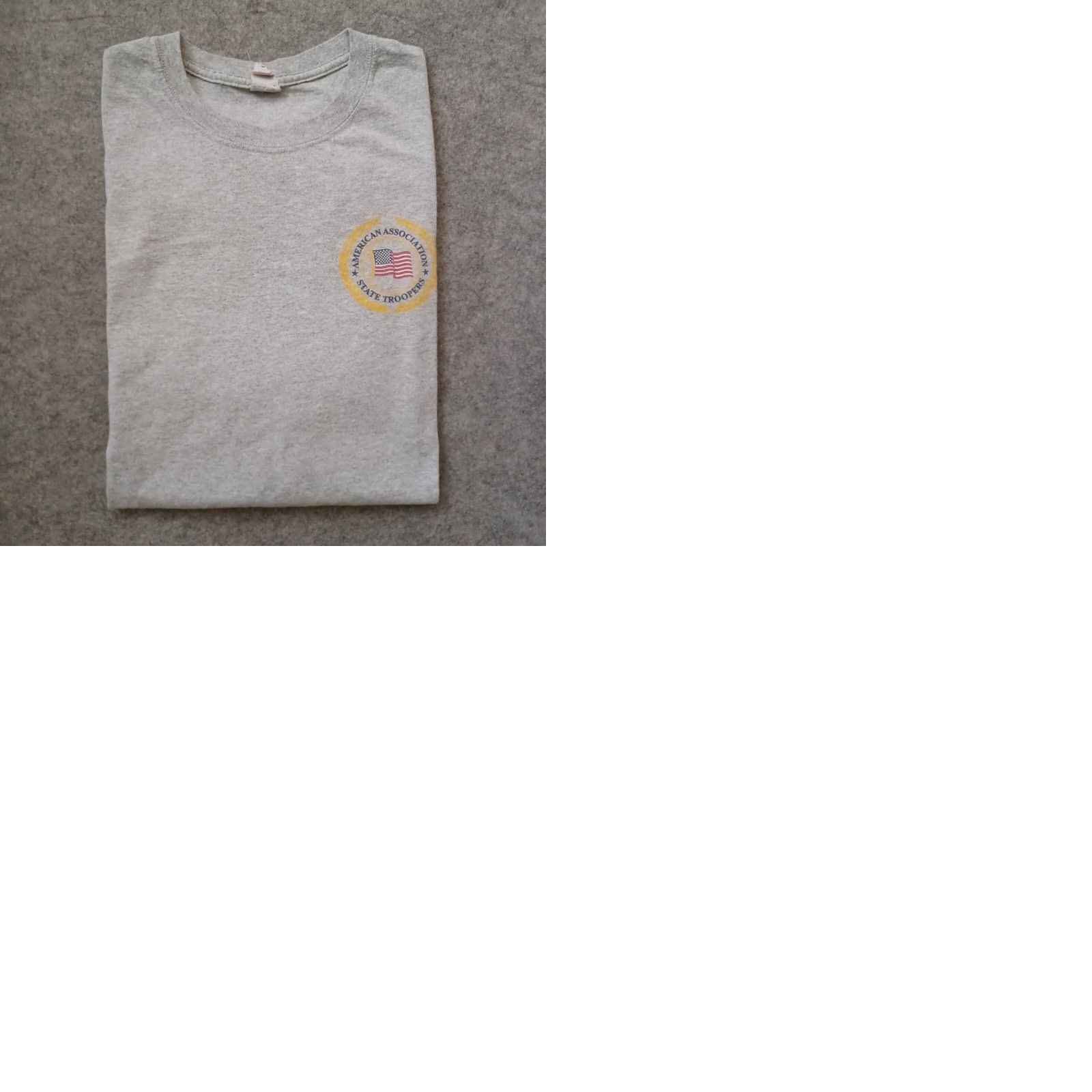 Gildan Gildan Heavy Cotton T Shirt Mens XL Gray Short Sleeve American Association State Troopers Graphic Print Crew Neck Shirt Size US XL / EU 56 / 4 - 9 Thumbnail