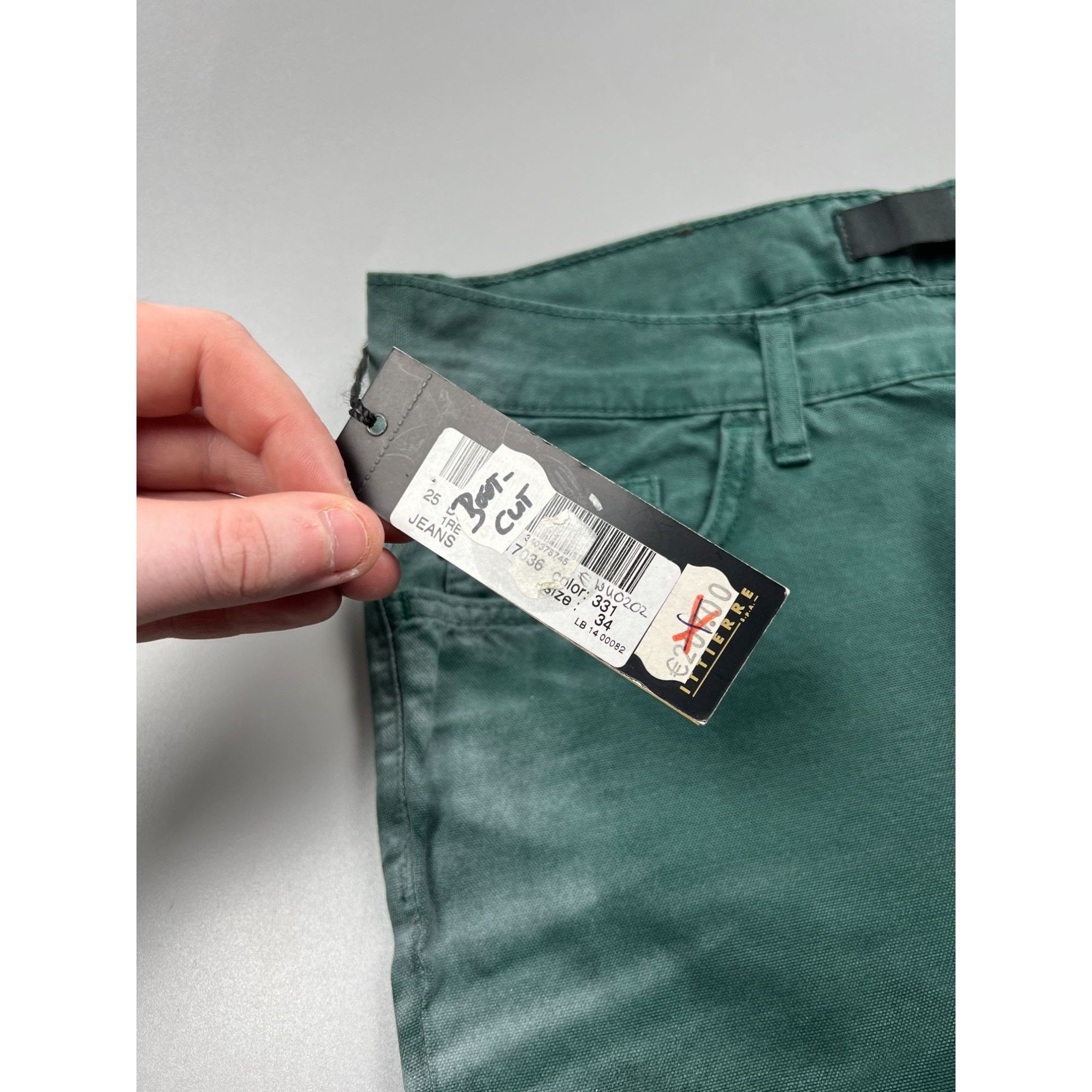 Just Cavalli NWT Just Cavalli Green Textured Denim Jeans Pants (Y0811) Size US 34 / EU 50 - 5 Thumbnail