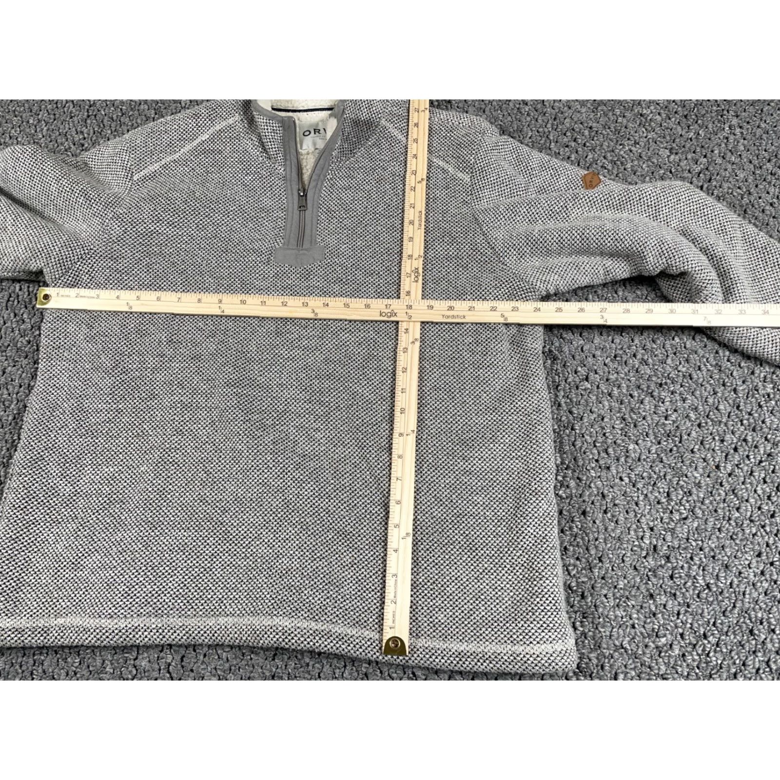 Orvis Orvis Pullover Fleece Sweater 1/4 Zip Mock Neck 1/4 Zip Gray XL Men Knit Sherpa-Lined Size US XL / EU 56 / 4 - 6 Thumbnail