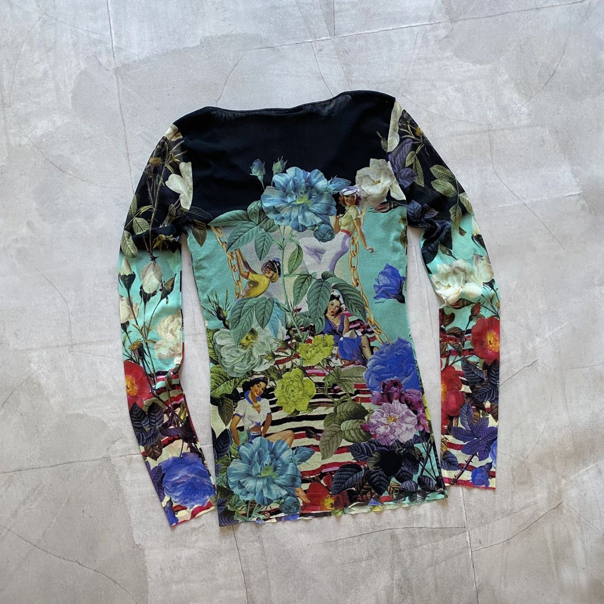 Cop Copine Abstract Mesh Hysteric Glamour Gaultier Vibe Long Sleeve Size XL / US 12-14 / IT 48-50 - 4 Thumbnail