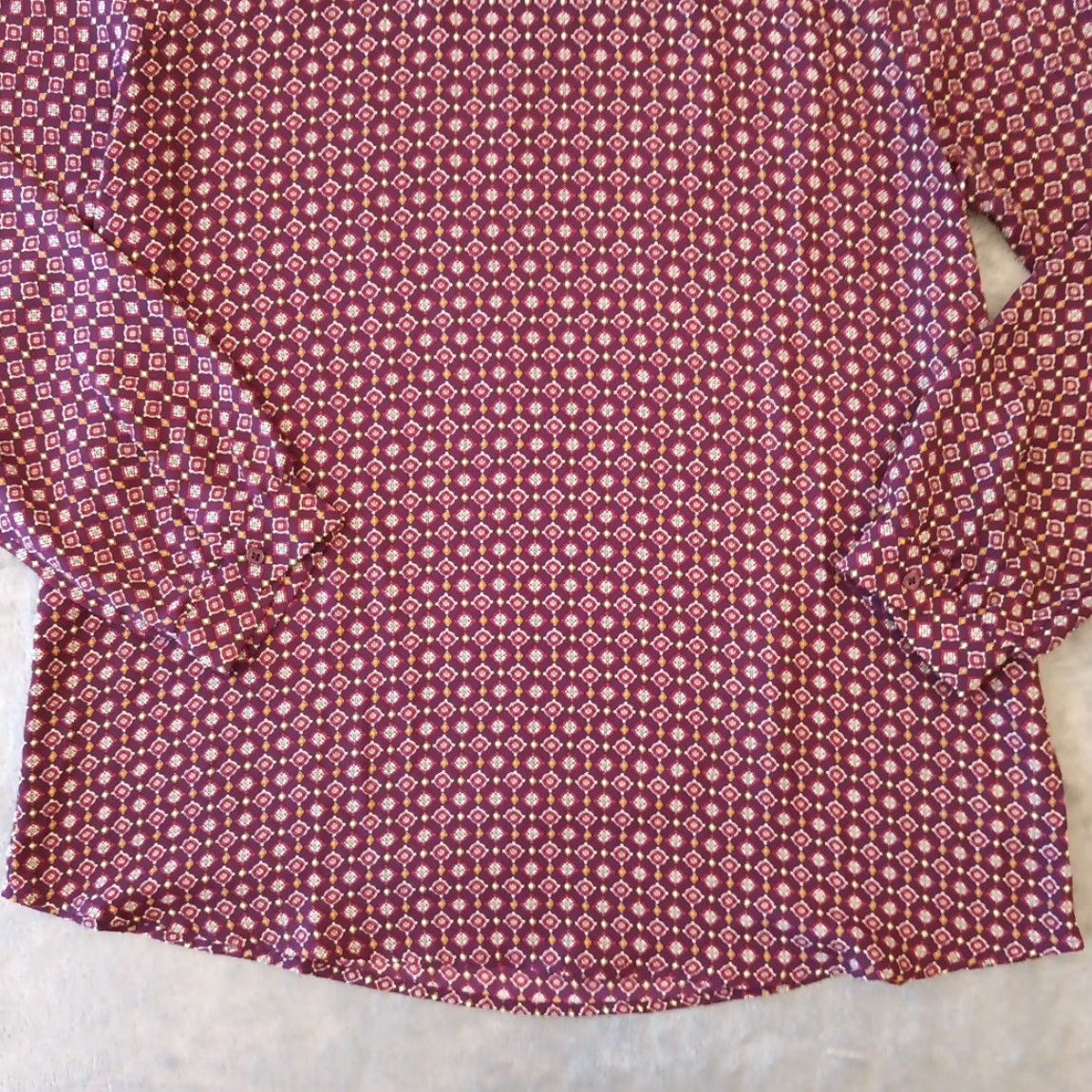 Vintage Pleione Shirt Womens XL Purple Geometric Long Sleeve Pullover Blouse Size XL / US 12-14 / IT 48-50 - 3 Thumbnail