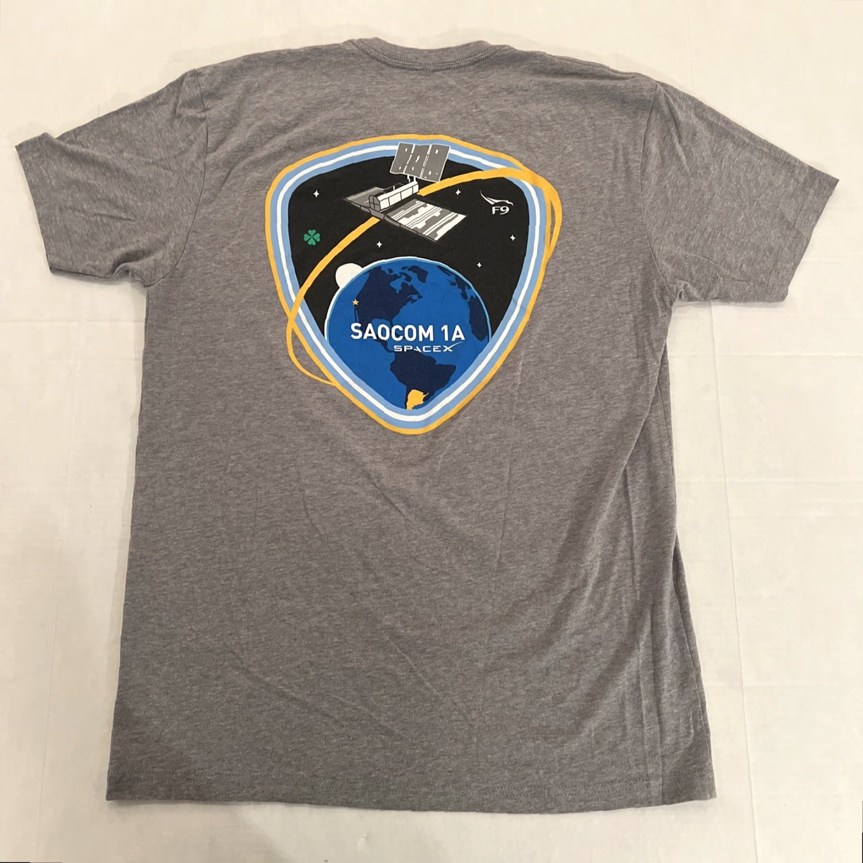 Logo 7 VINTAGE SpaceX SAOCOM 1A Logo Shirt L Gray Mens Short Sleeve Cotton Graphic Tee Size US L / EU 52-54 / 3 - 5 Thumbnail