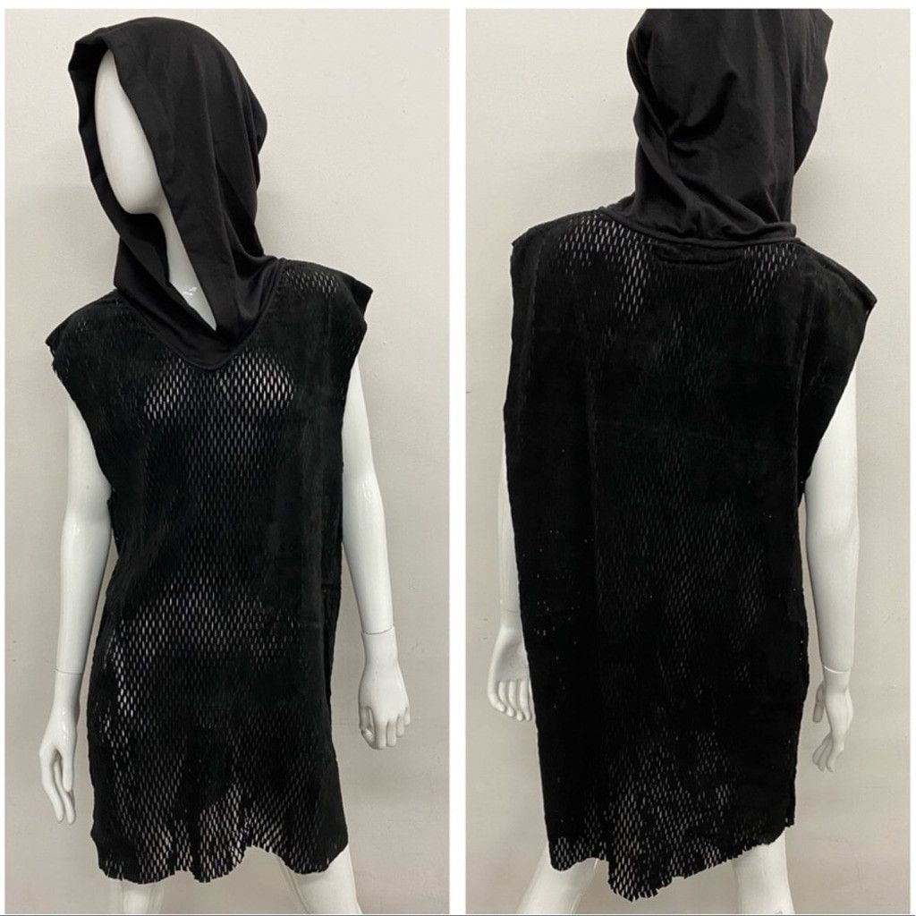 Other WIDOW Unisex Suede Leather Cutout Oversized Hoodie: Sz Med Size L / US 10 / IT 46 - 1 Thumbnail