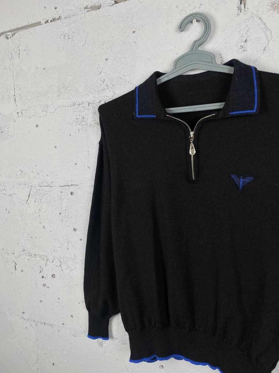 Carlo Colucci × Vintage Vintage Carlo Colucci Wool Polo Sweatshirt Size US L / EU 52-54 / 3 - 2 Thumbnail