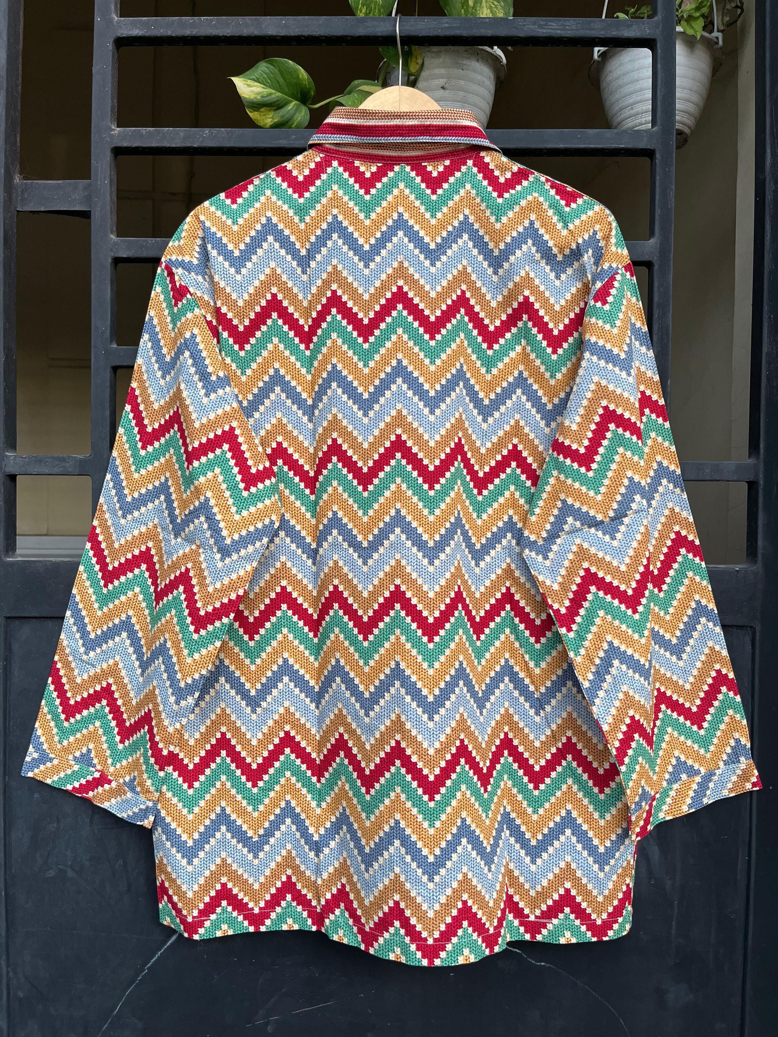 Missoni Vintage Missoni Zigzag Abstract Button Ups Shirt Size US M / EU 48-50 / 2 - 3 Thumbnail