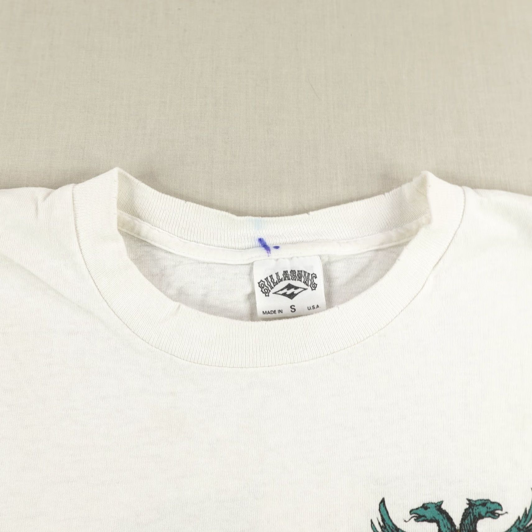 Billabong VINTAGE Billabong T-Shirt Men Small White 90s Surf Skate Graphic Distressed USA Size US S / EU 44-46 / 1 - 2 Thumbnail