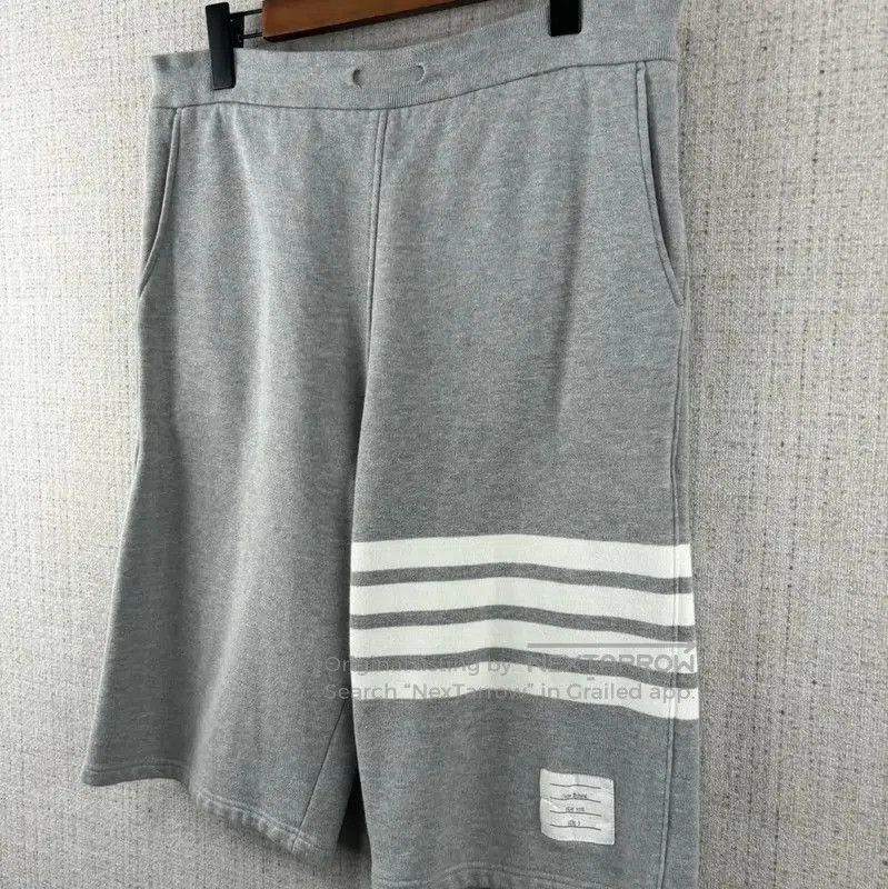 Thom Browne Thom Browne Grey Striped Cotton Men's Shorts . Size US 28 / EU 44 - 2 Thumbnail