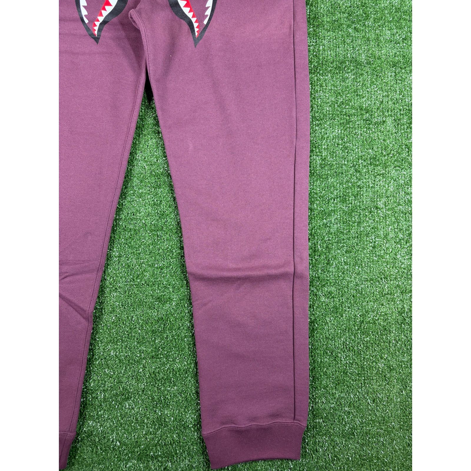 Bape Bape Shark Burgundy Slim Fit Sweatpants Size Large Size US 34 / EU 50 - 4 Thumbnail